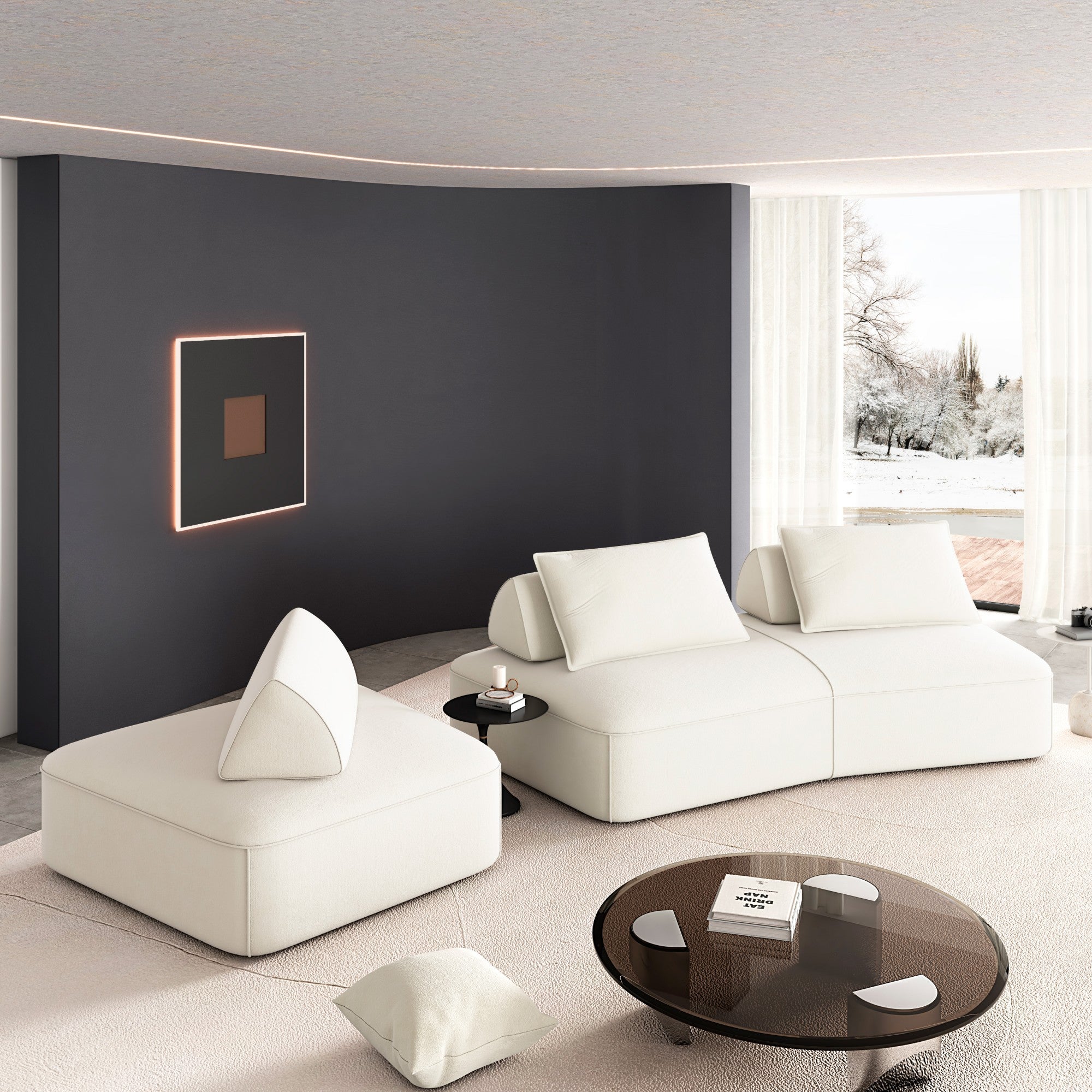 Modern Light Luxury Oversized Modular Sectional Sofa Set