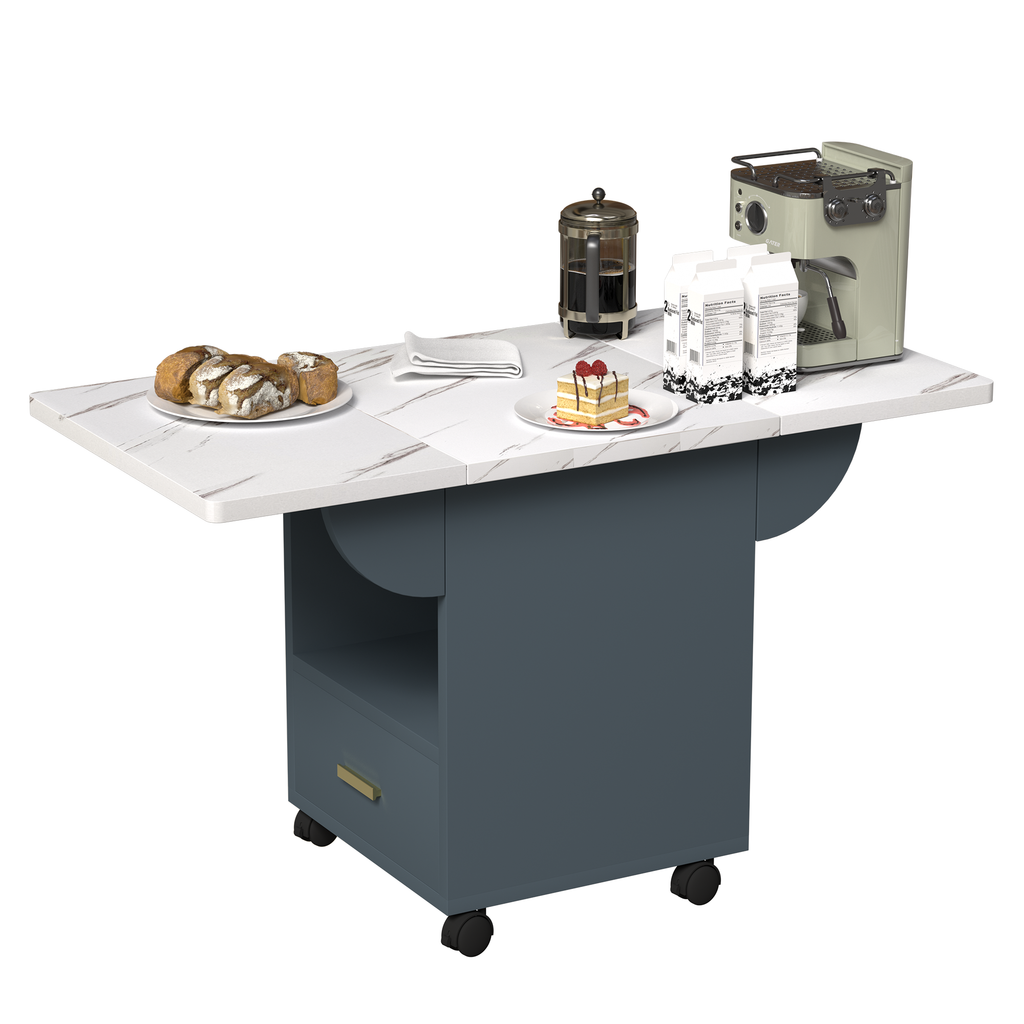 Versatile Wood Folding Dining Table with Wheels