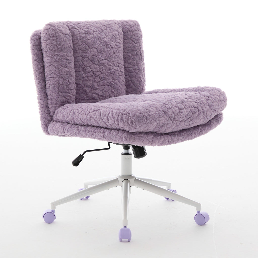 W26.4 inch Wider Artificial Rabbit Hair Home Office Chair