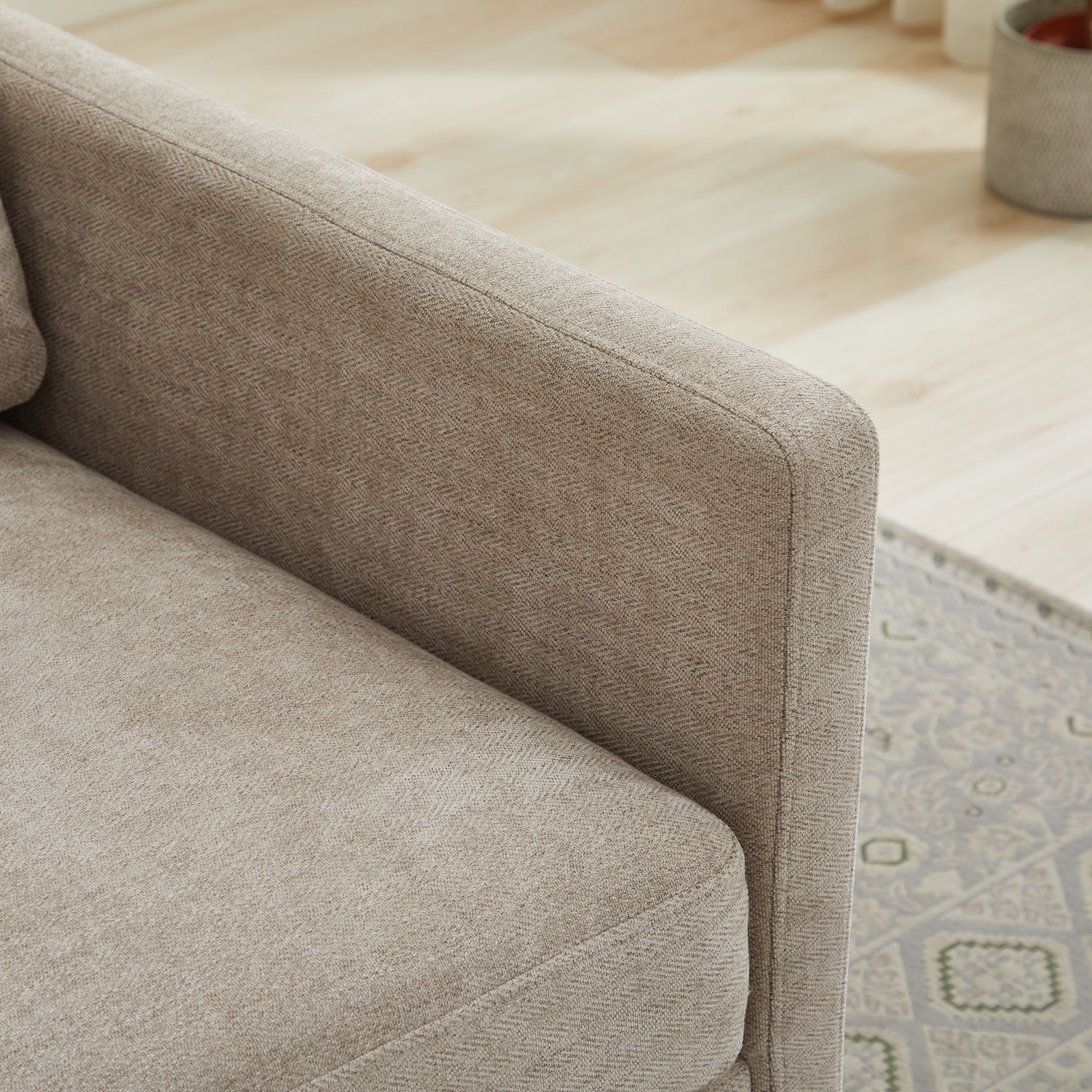 Modern Square Chenille Upholstered Swivel Accent Chair