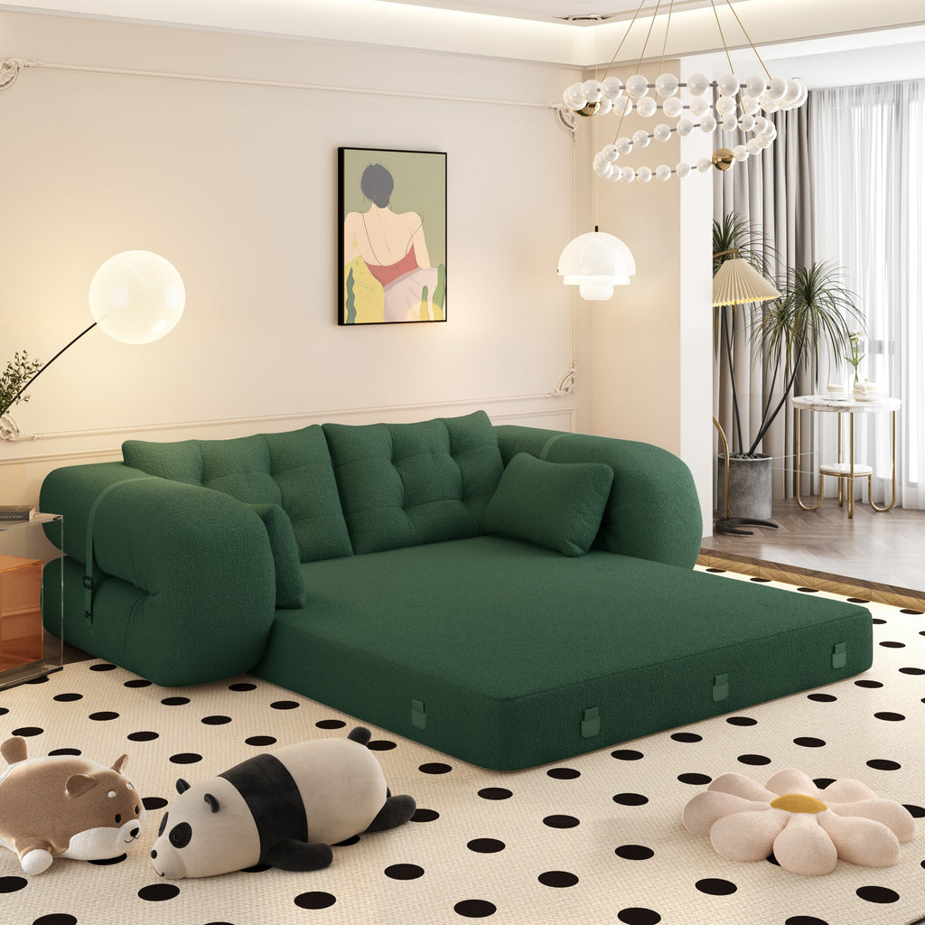 78.7 ' Multi-Functional Teddy Foldable Sofa Bed