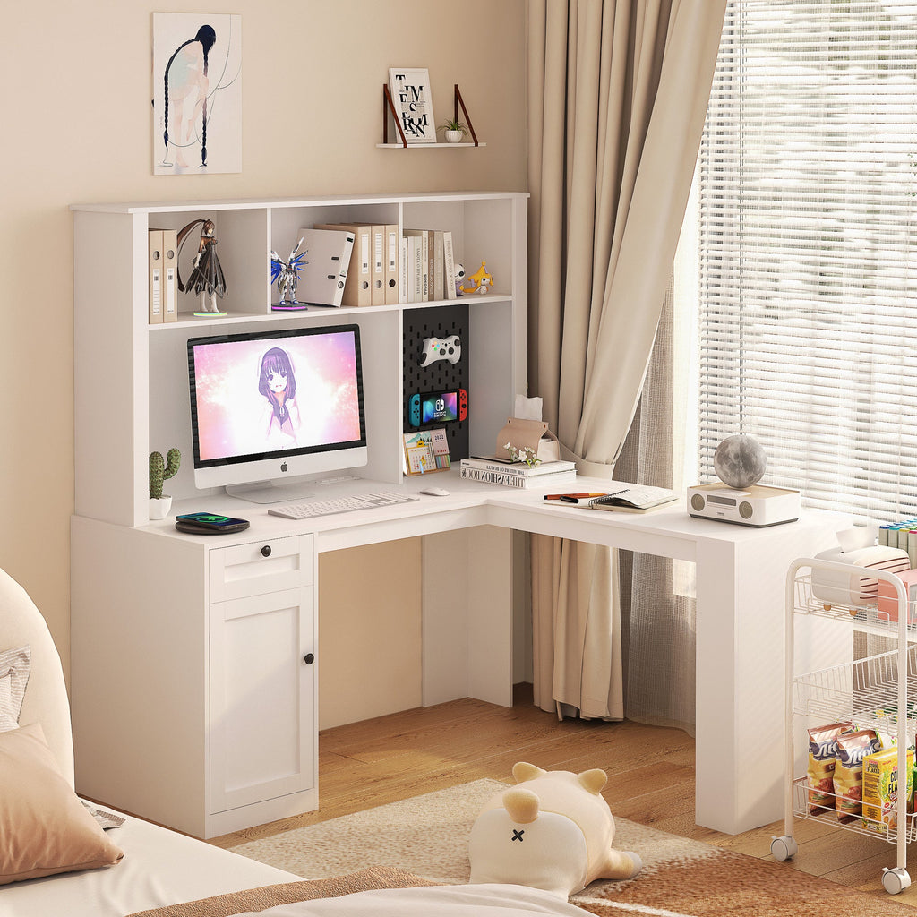 L Shaped Desk with Drawers