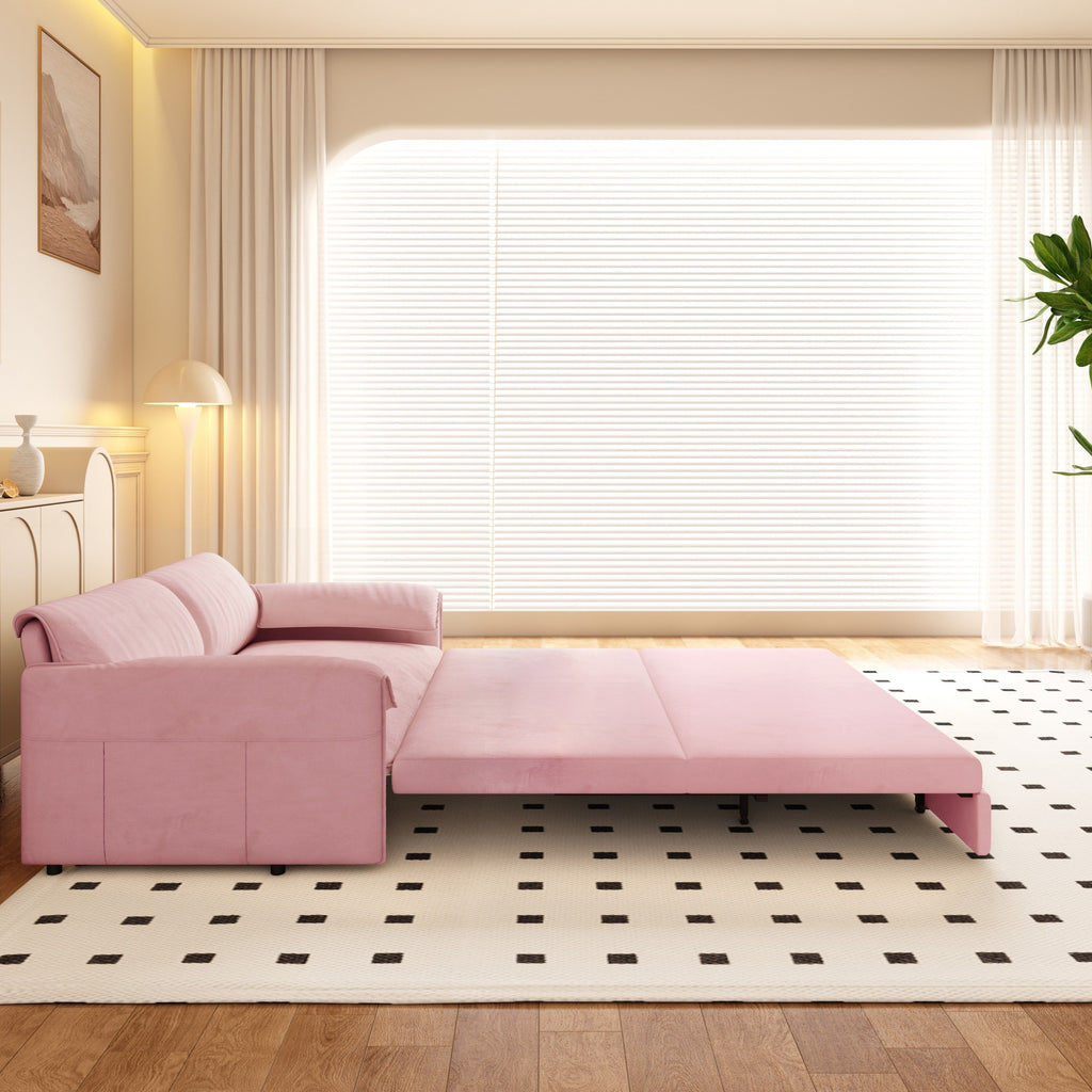 3-in-1 Convertible Sleeper Sofa with Side Storage