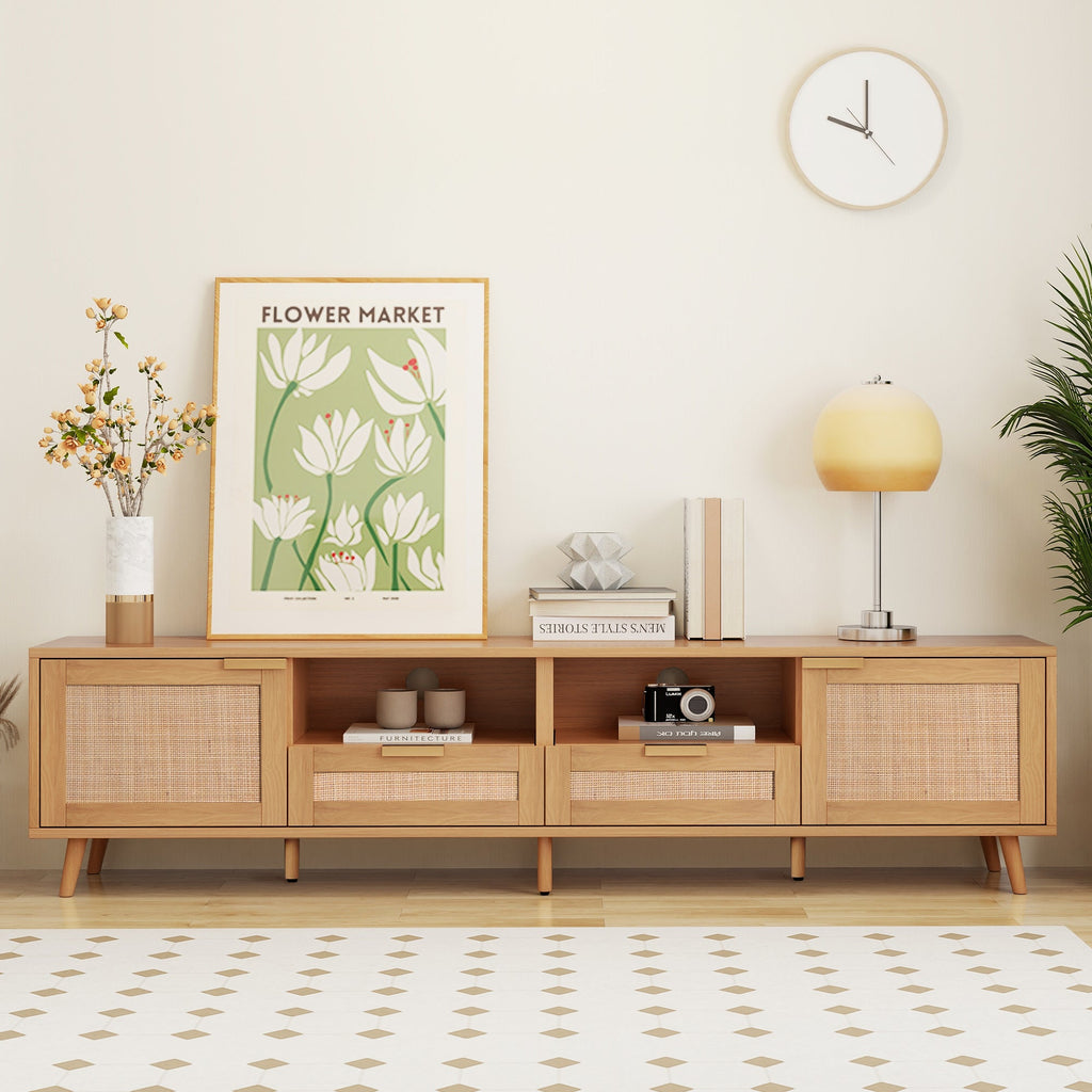 Modern Rattan TV Stand for TVs