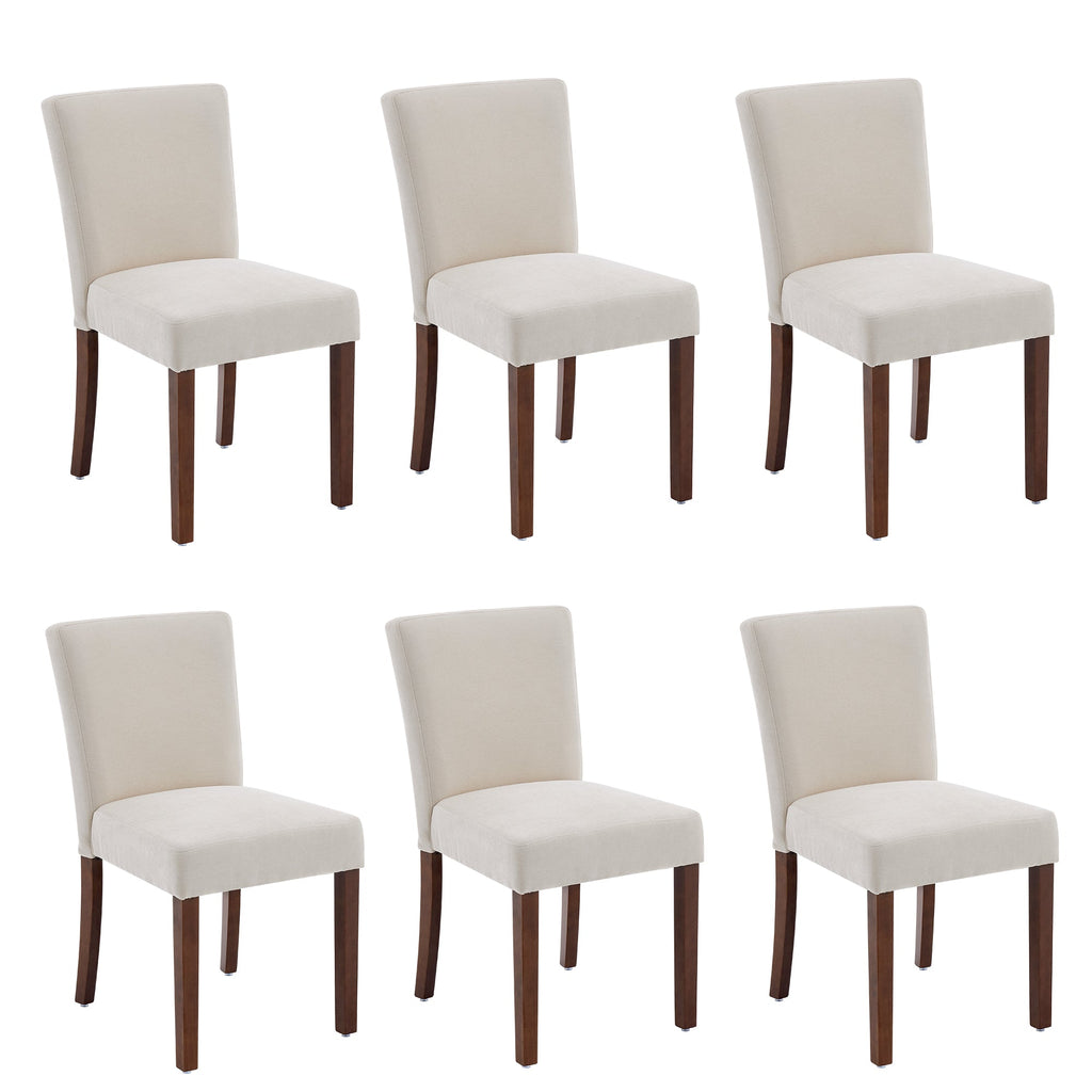 Firmoz Modern High-Back Dining Chairs with Rubberwood Legs