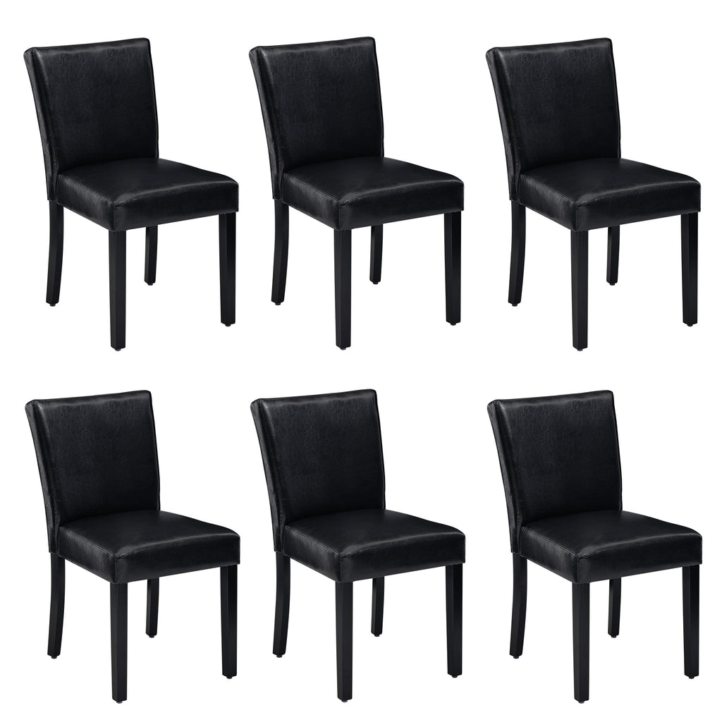 Firmoz Modern High-Back Dining Chairs with Rubberwood Legs