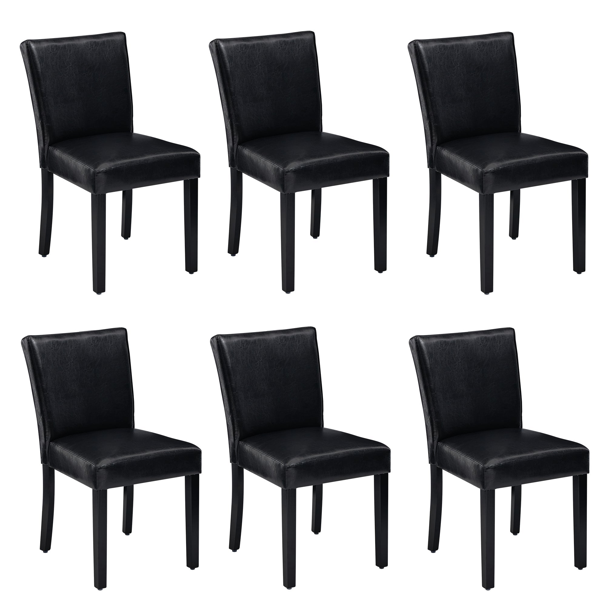 Firmoz Modern High-Back Dining Chairs with Rubberwood Legs