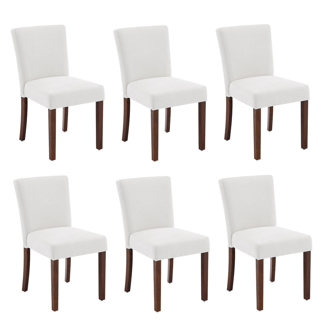 Firmoz Modern High-Back Dining Chairs with Rubberwood Legs