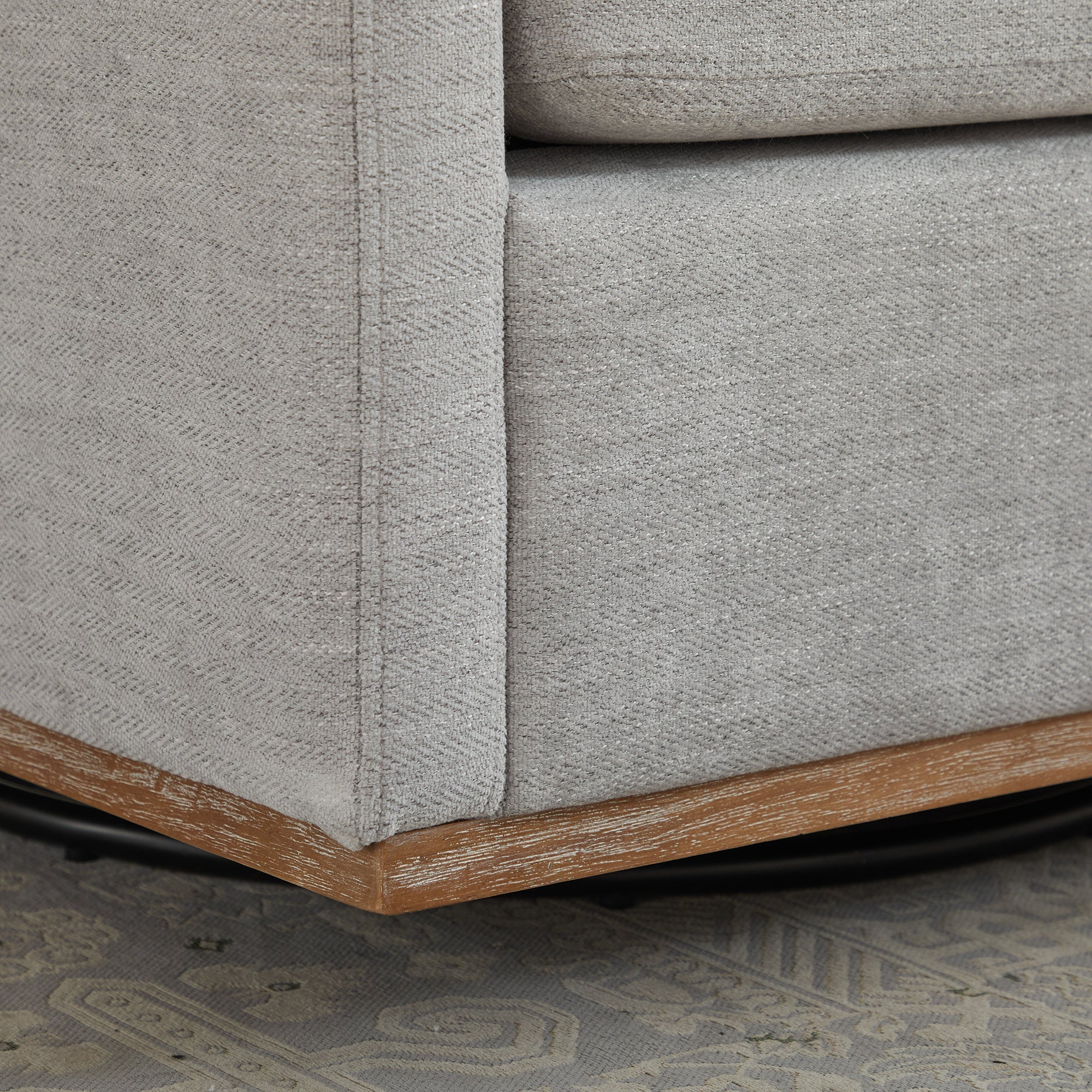 Modern Square Chenille Upholstered Swivel Accent Chair