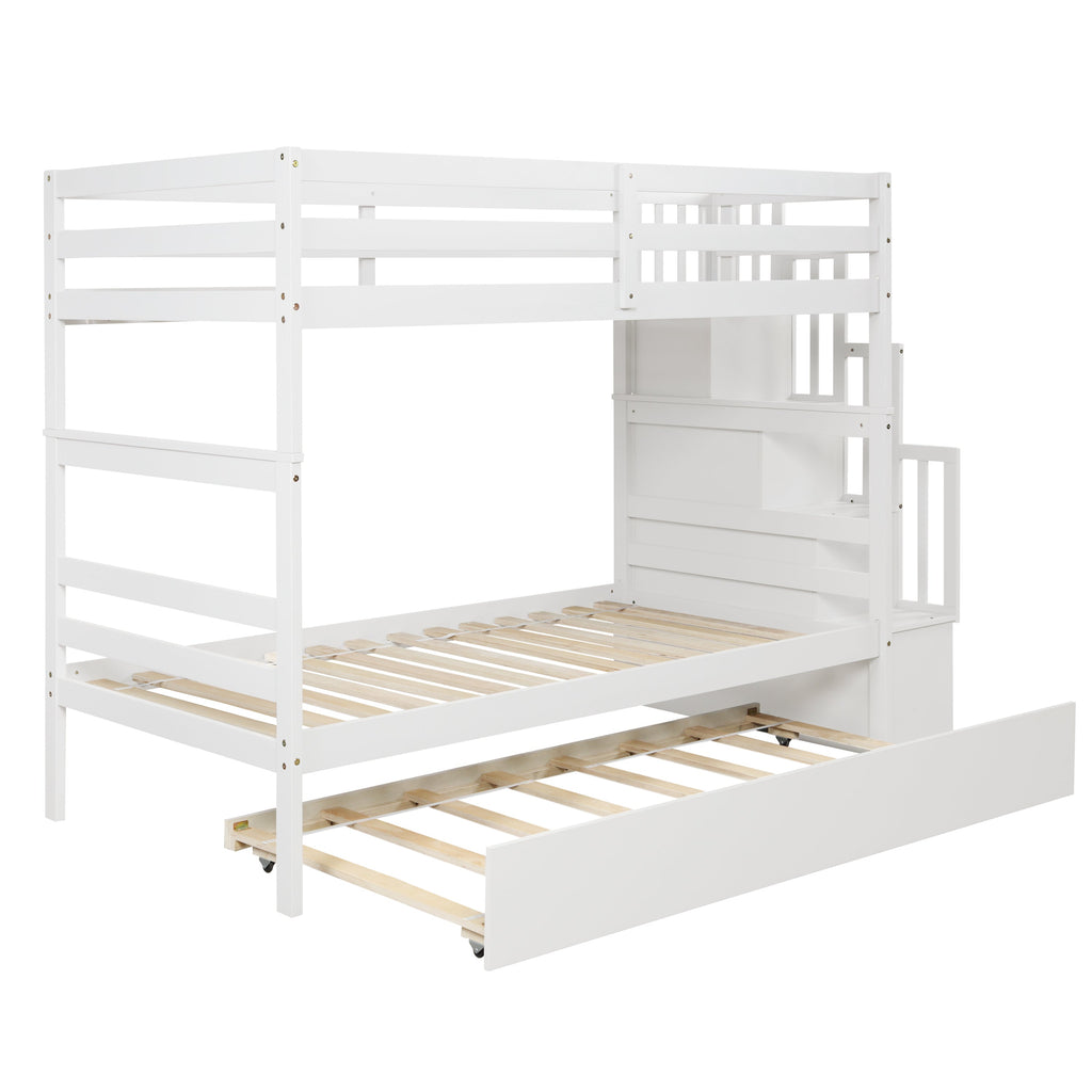 Twin over Twin Bunk Beds with Twin Trundle