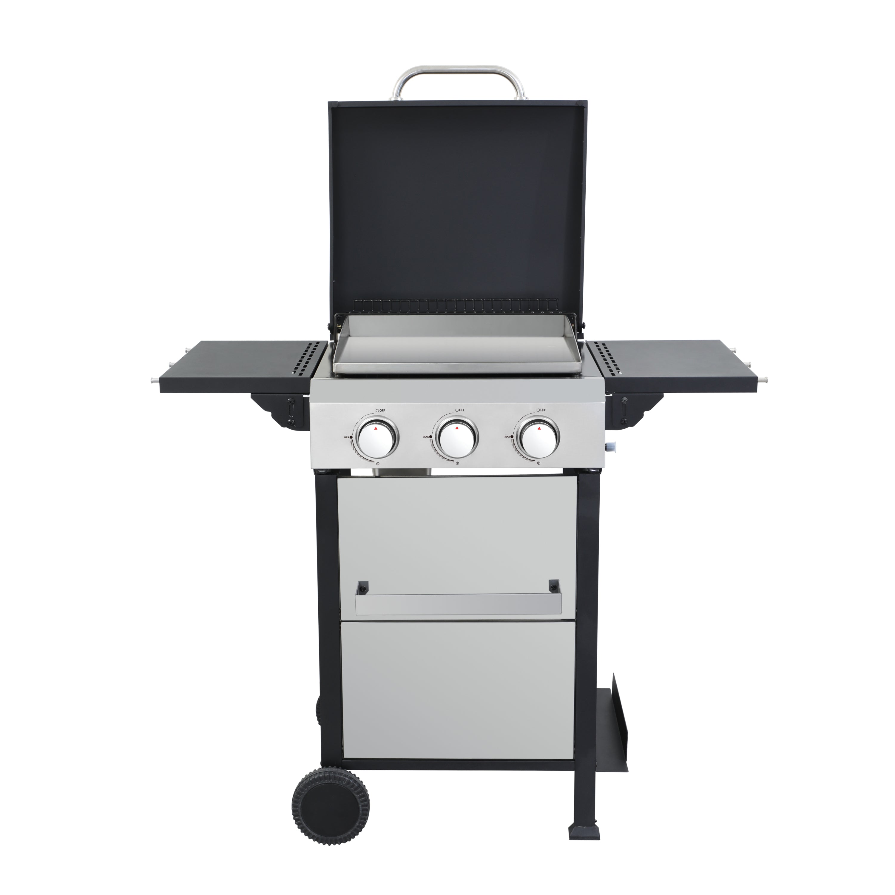 3 Burner Propane Gas BBQ Grill 36900BTU Stainless Steel Cooking Surface Foldable Table