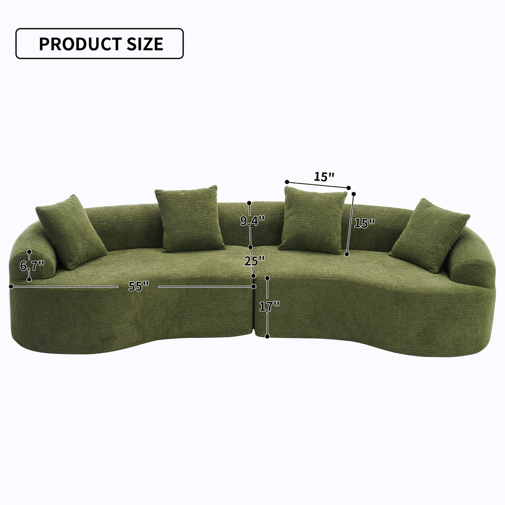 30D High-Density Sponge Sectional Couch for Living Room