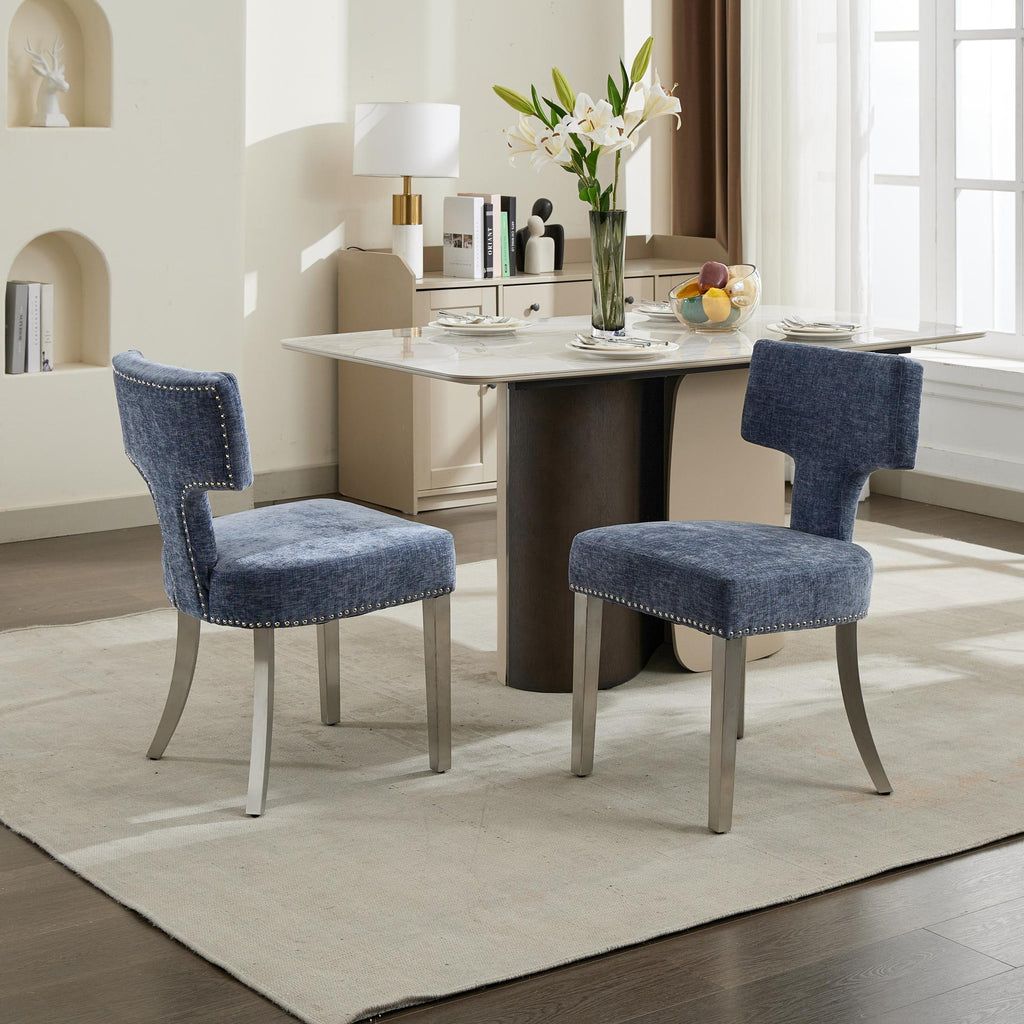 Mid Century Modern Dining Chairs  (Set of 2)