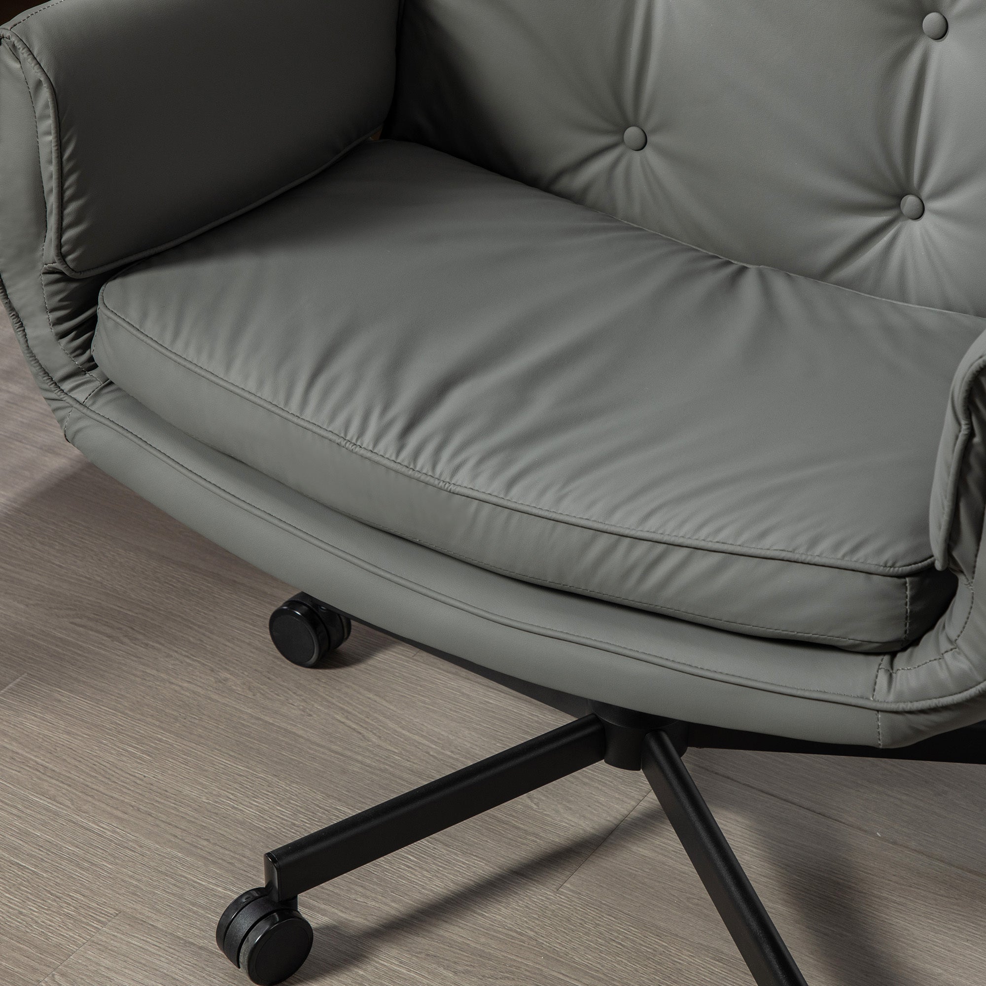 Pet Friendly Criss Cross Chair Swivel Task Office Chairs with Wide Seat