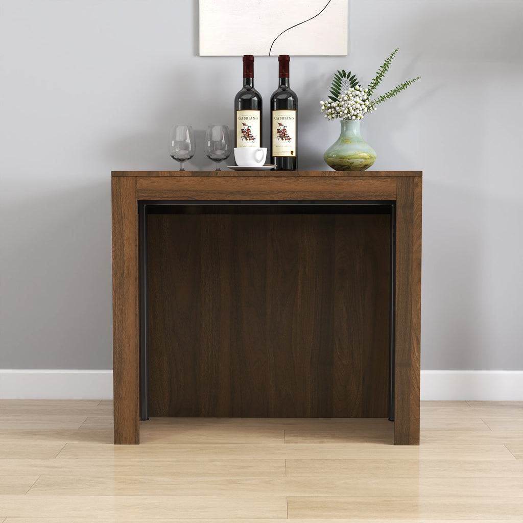 Modern Multifunctional Extendable Dining Table with Outlet