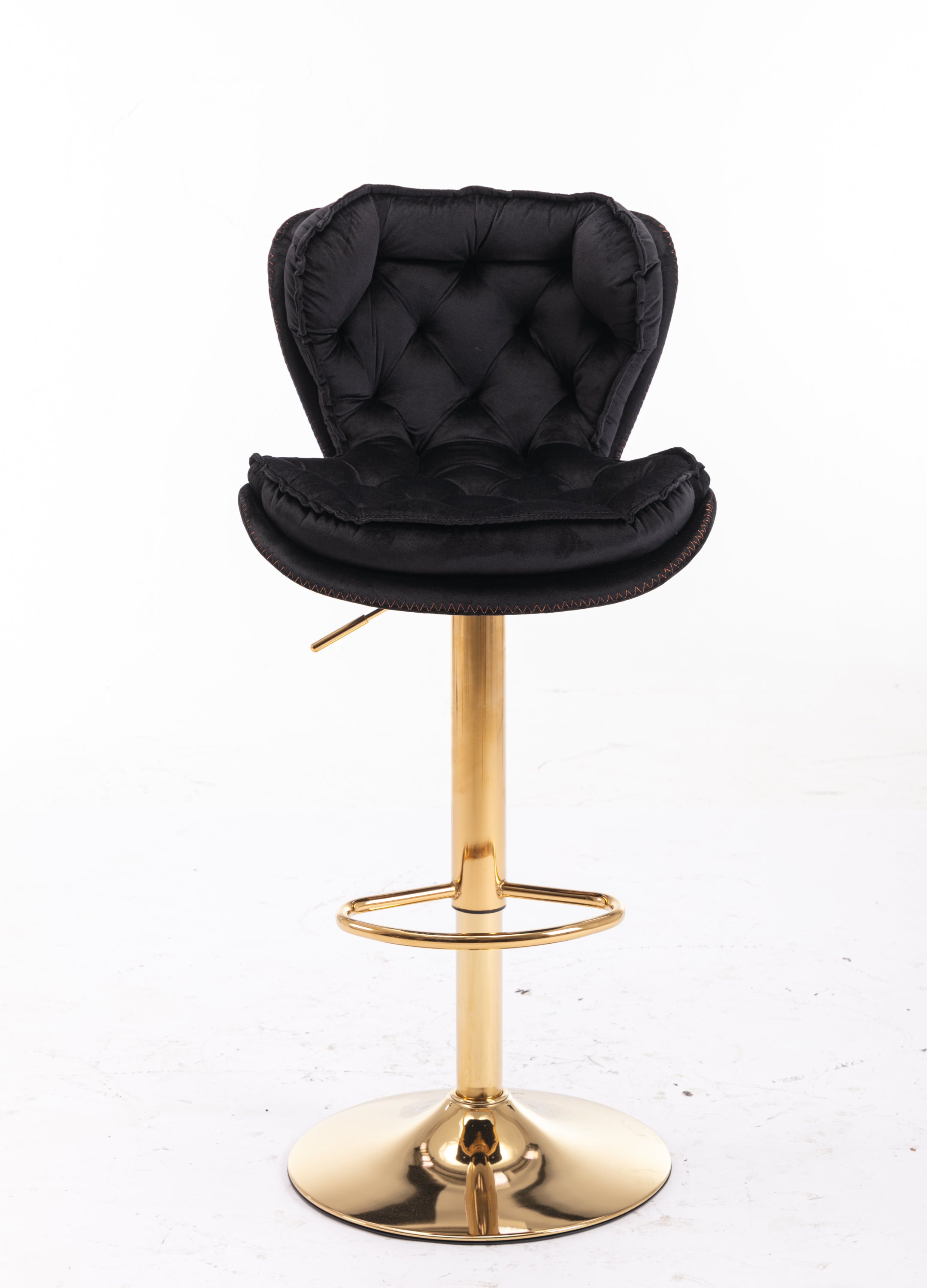 Bar Stools with Chrome Footrest and Base (Set of 2 )