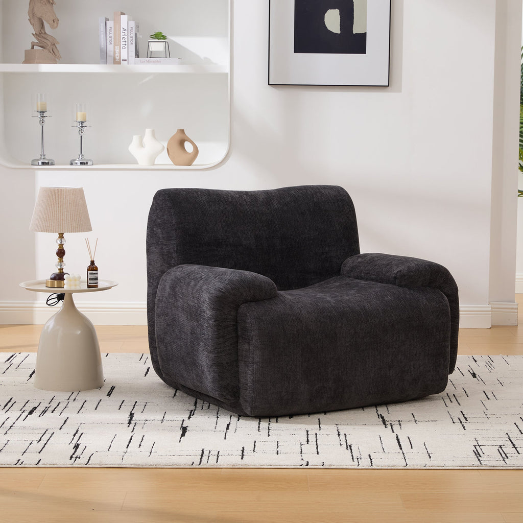 Modern Chenille Vertical Stripe Accent Chair