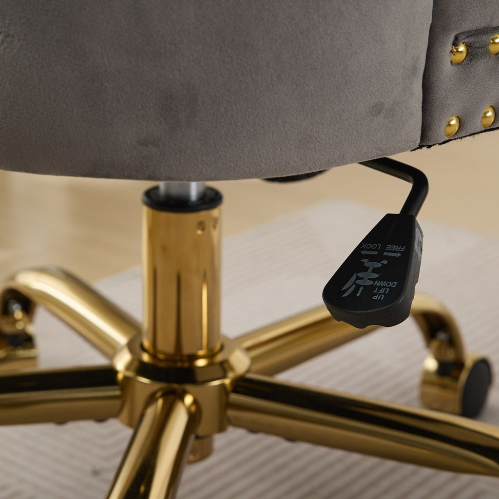 Modern Velvet Upholstered Tufted Button Home Office Chair