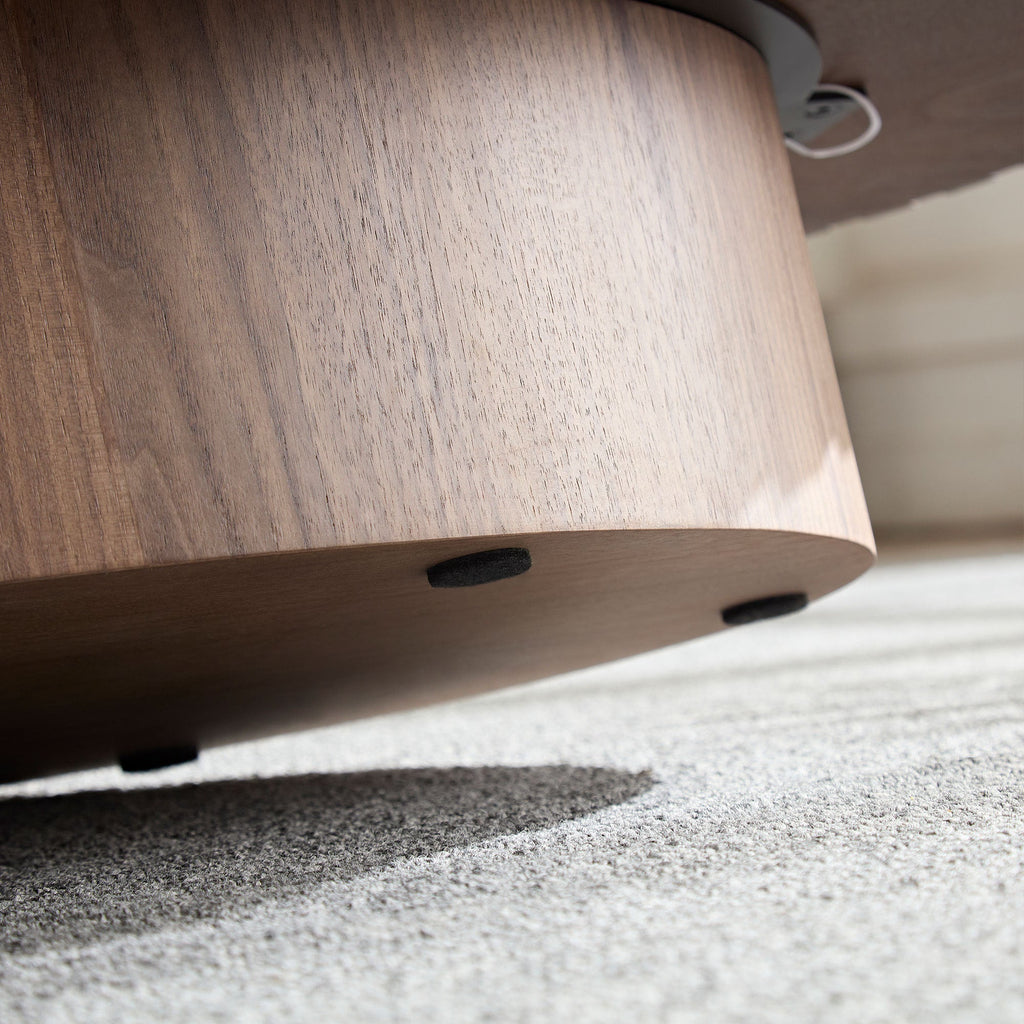 43.70 Inch Modern Handcraft Drum and Oval Coffee Table