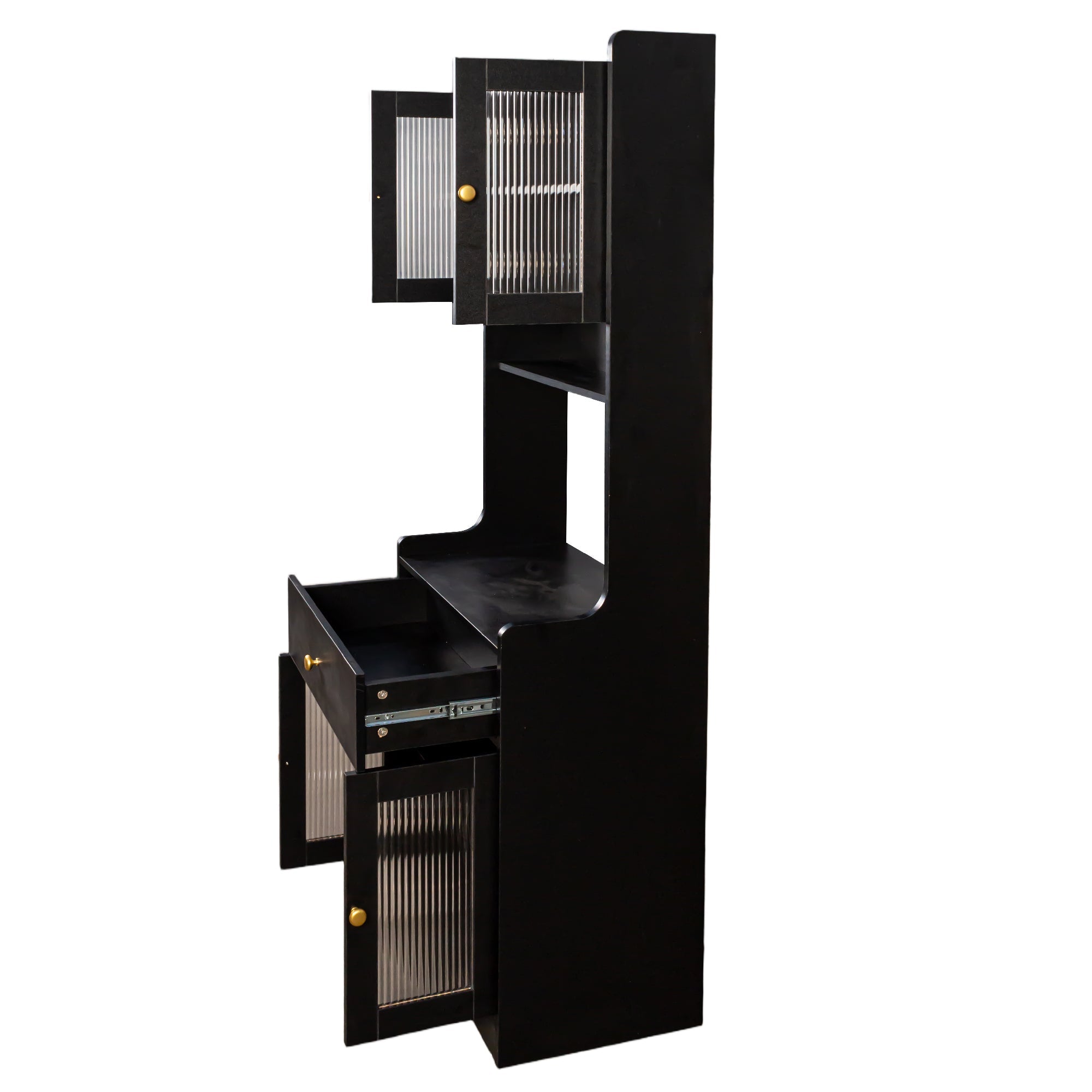Farmhouse Kitchen Hutch Buffet Cabinet with Microwave Stand