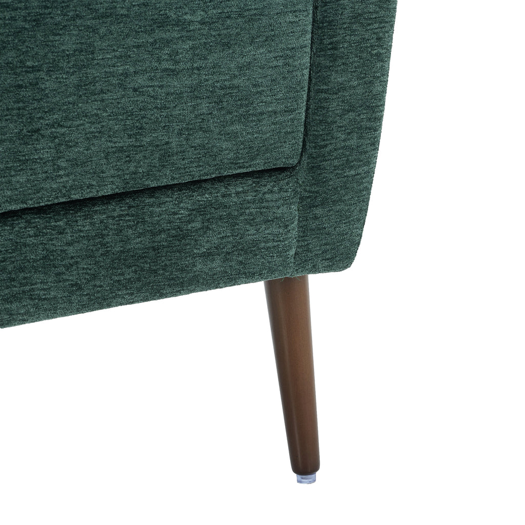 Mid-Century Chenille Accent Chair – Comfy Reading Chair with Lounge Style