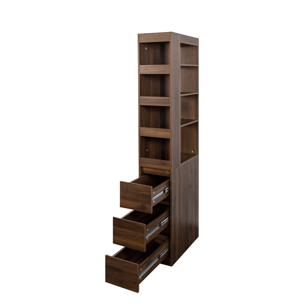 70.87' H Modern Wooden Tall Bookshelf Bookcase