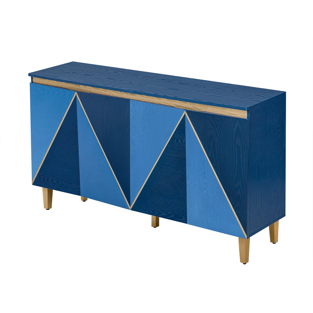 60' Retro Sideboard Cabinet with Adjustable Shelves
