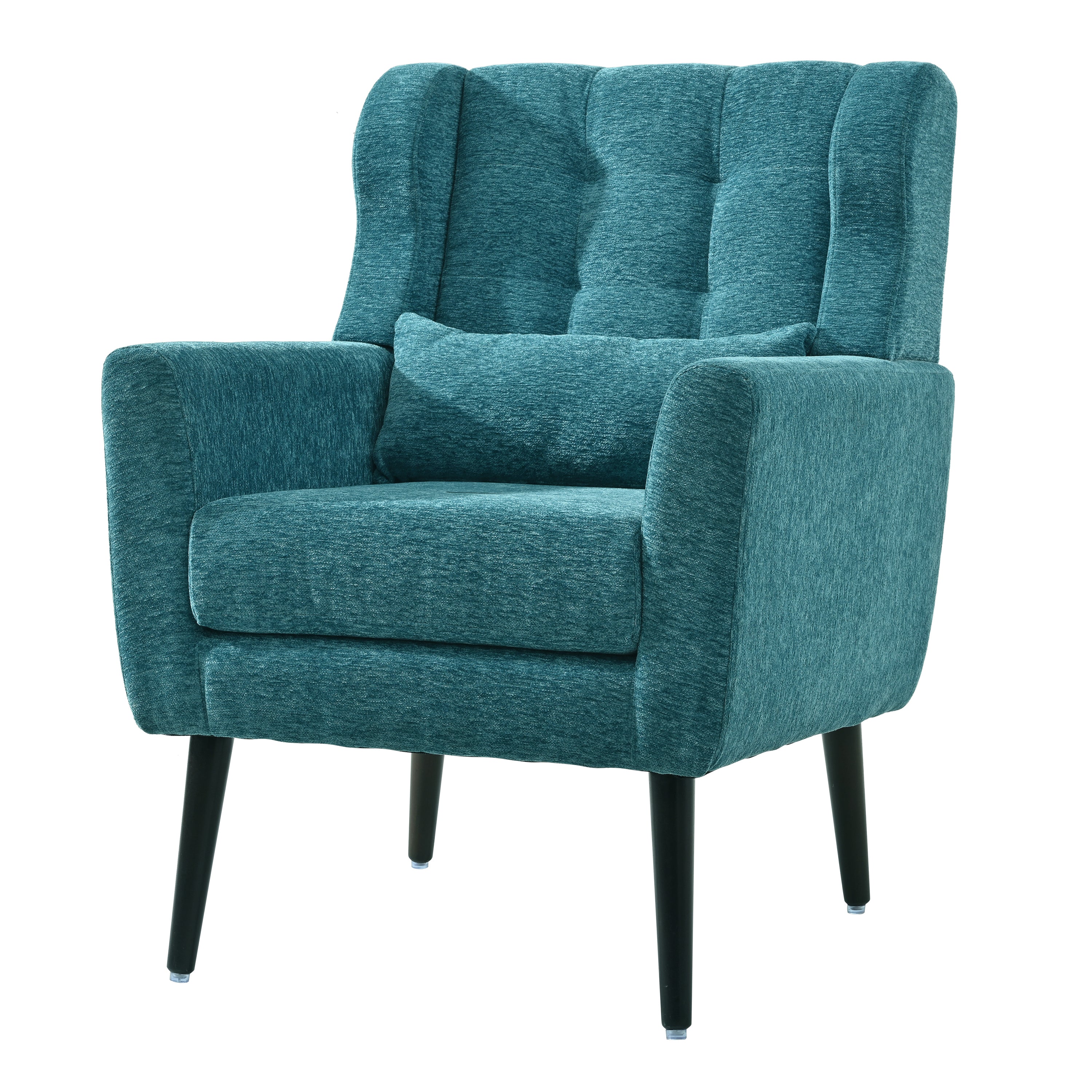 Mid-Century Chenille Accent Chair – Comfy Reading Chair with Lounge Style