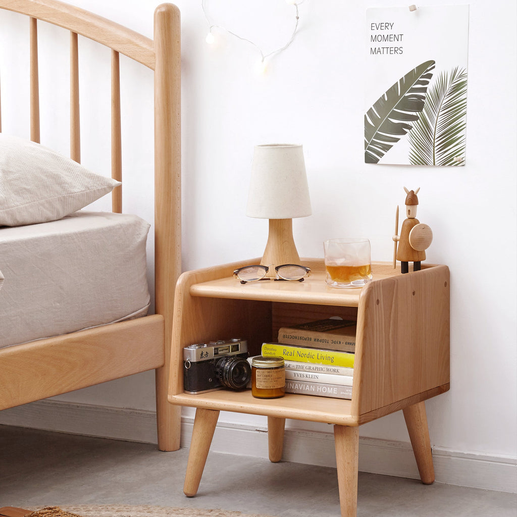 Pure Solid Wood Nordic Bedside Cabinet
