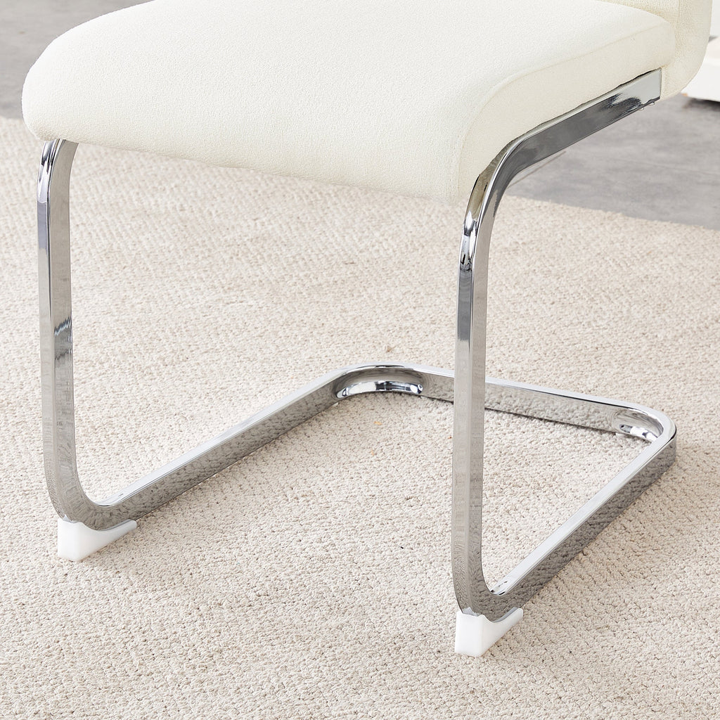 Luxury Style Grainy Fabric-like Dining Chairs (Set of 4)