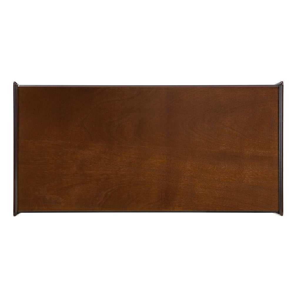 Modern 47.2' Wood Coffee Table with Fluted Style