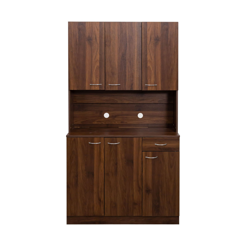 70.87' Tall White Kitchen Cabinet with 6-Doors