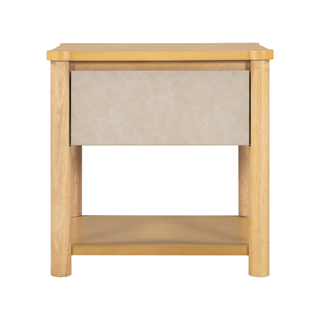 Modern King Bed Frame Set with 2 Nightstands