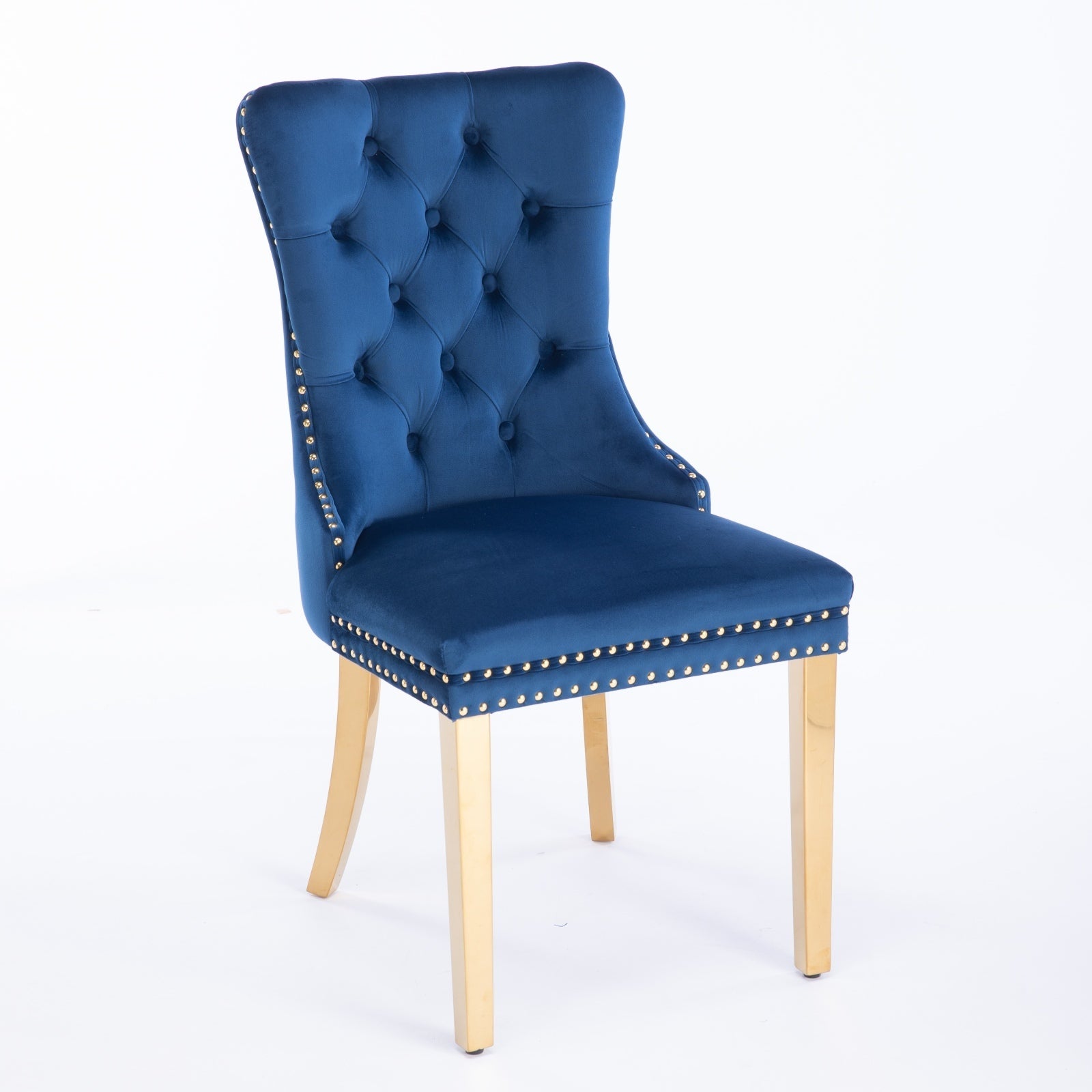 Modern High-end Tufted Solid Wood Velvet Dining Chairs (Set of 2)