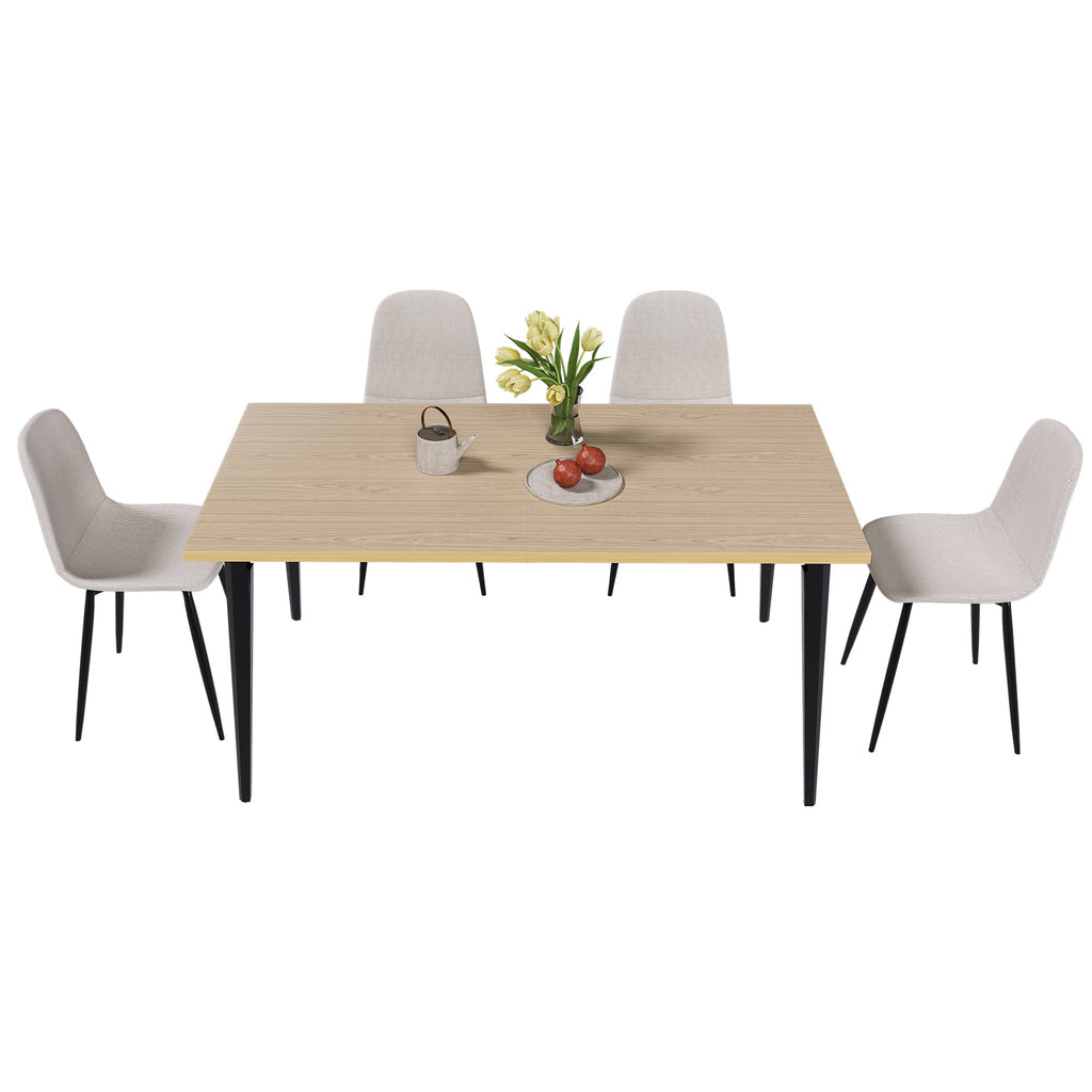 63-inch Farmhouse Industrial Dining Table Set
