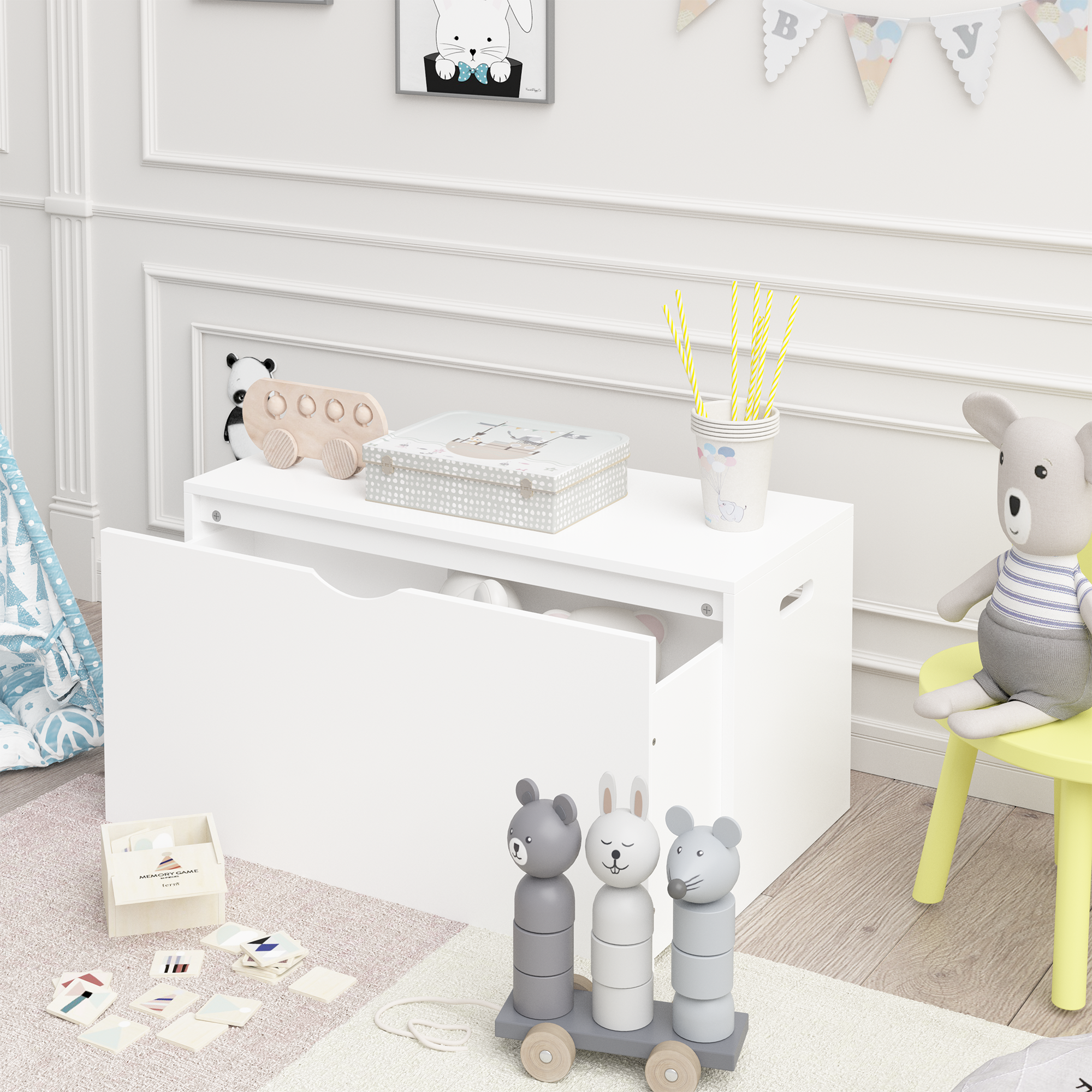 Kids Toy Storage Organizer with Rolling Drawer