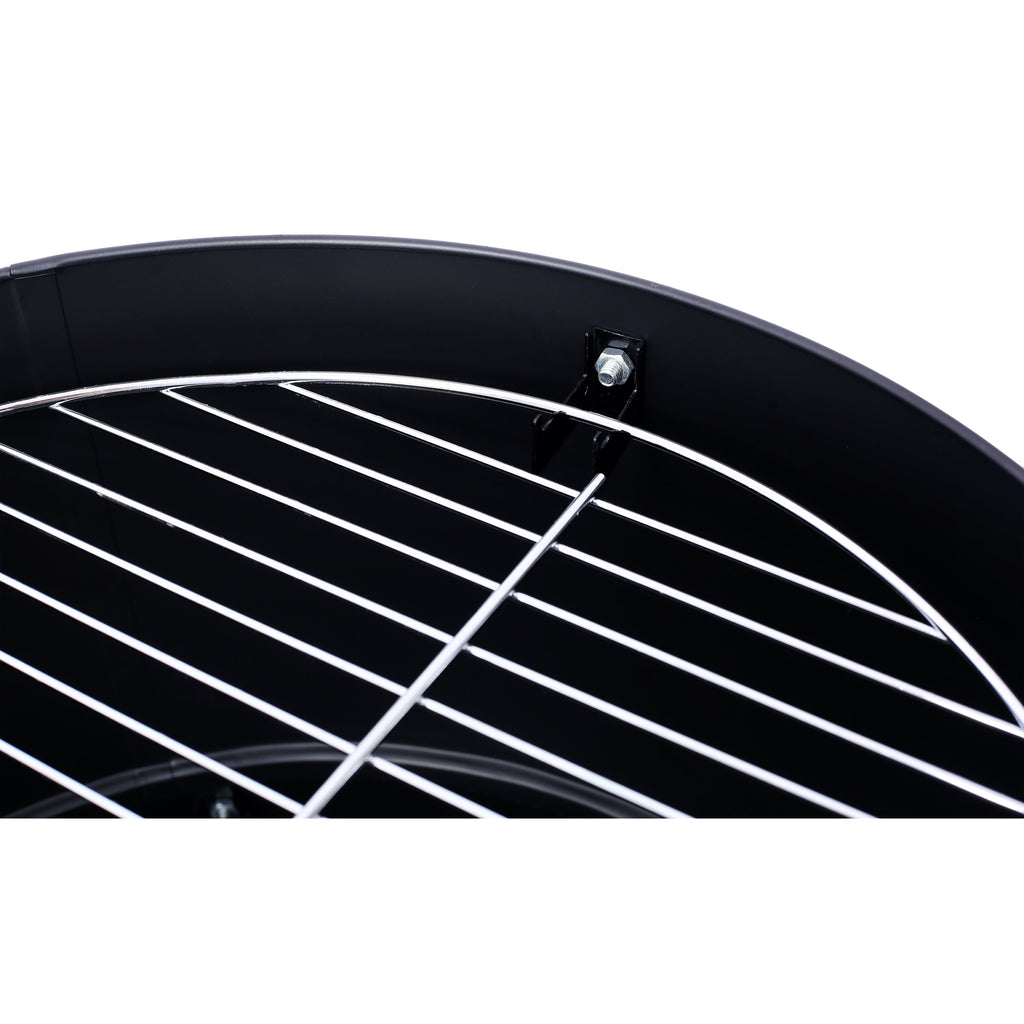 17 Inch Steel Charcoal Smoker Heavy Duty BBQ Grill Outdoor Cooking Black