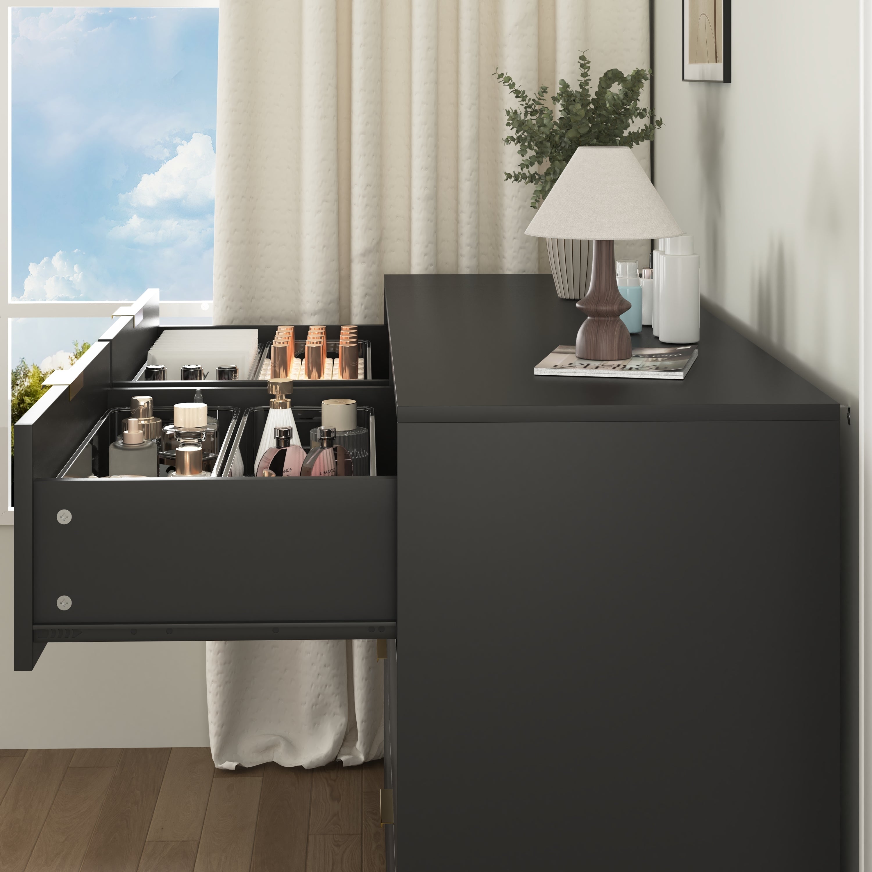 Modern 6-Drawer Dresser for Bedroom