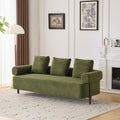 78' Modern Upholstered Sofa with 3 Plush Pillows