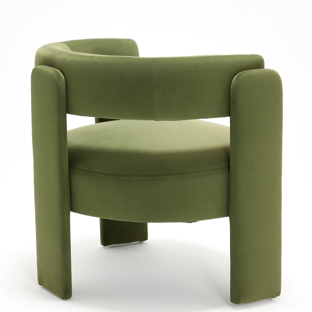 Mid-Century Velvet Comfy Single Sofa Accent Chair