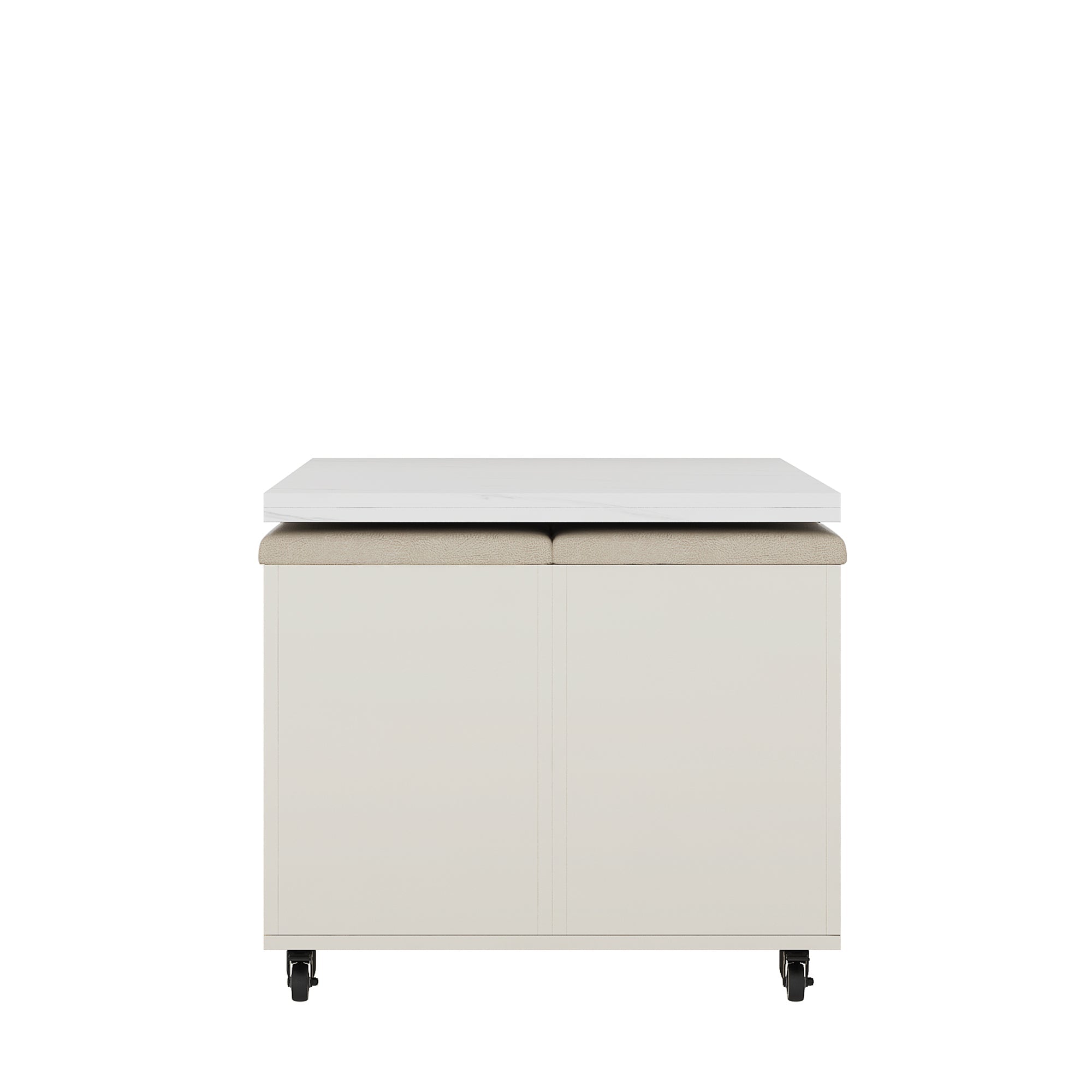 Modern Lift-Up Coffee Table with 4 Stools Set