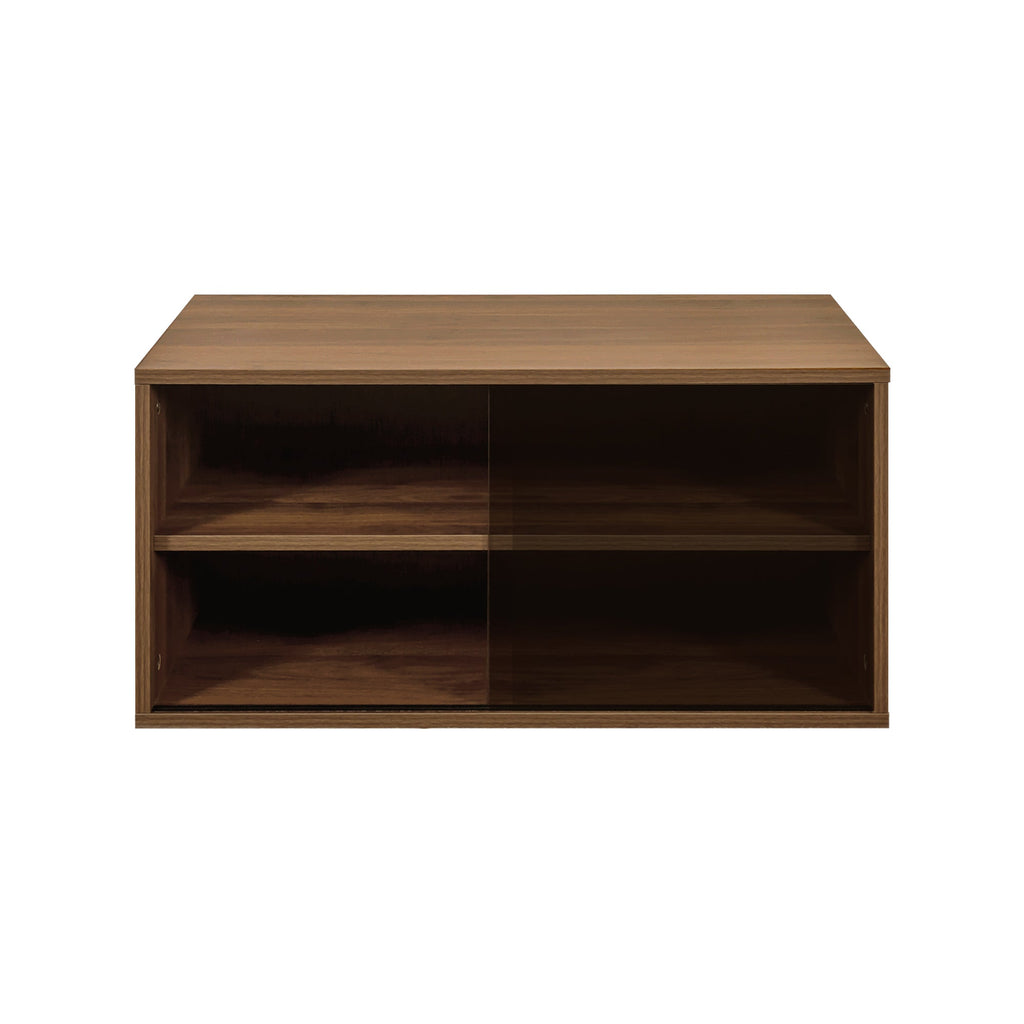 Walnut Stackable Mounted Storage Cabinet+ Glass Option