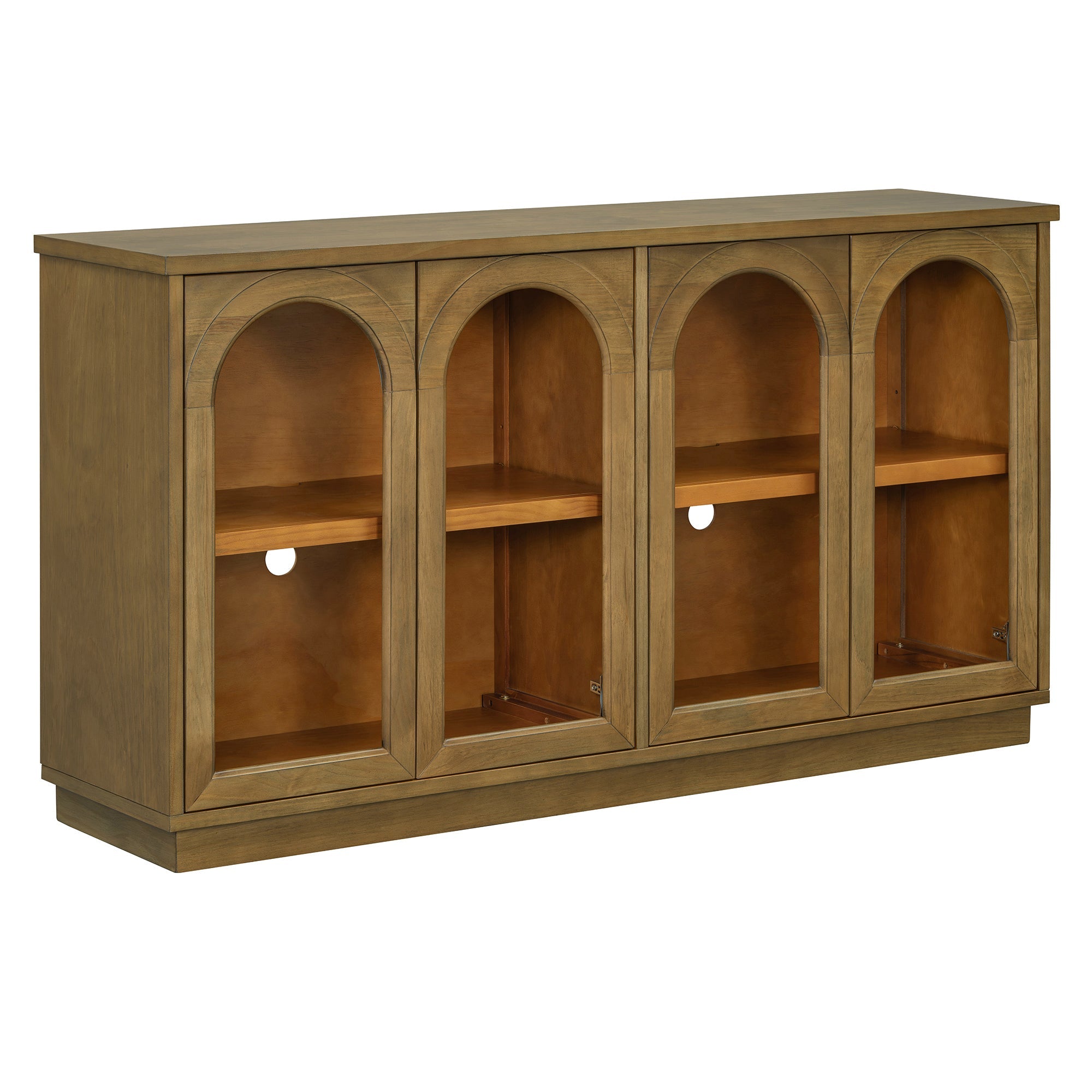 4-Door Large Arched Buffet  Storage Cabinet