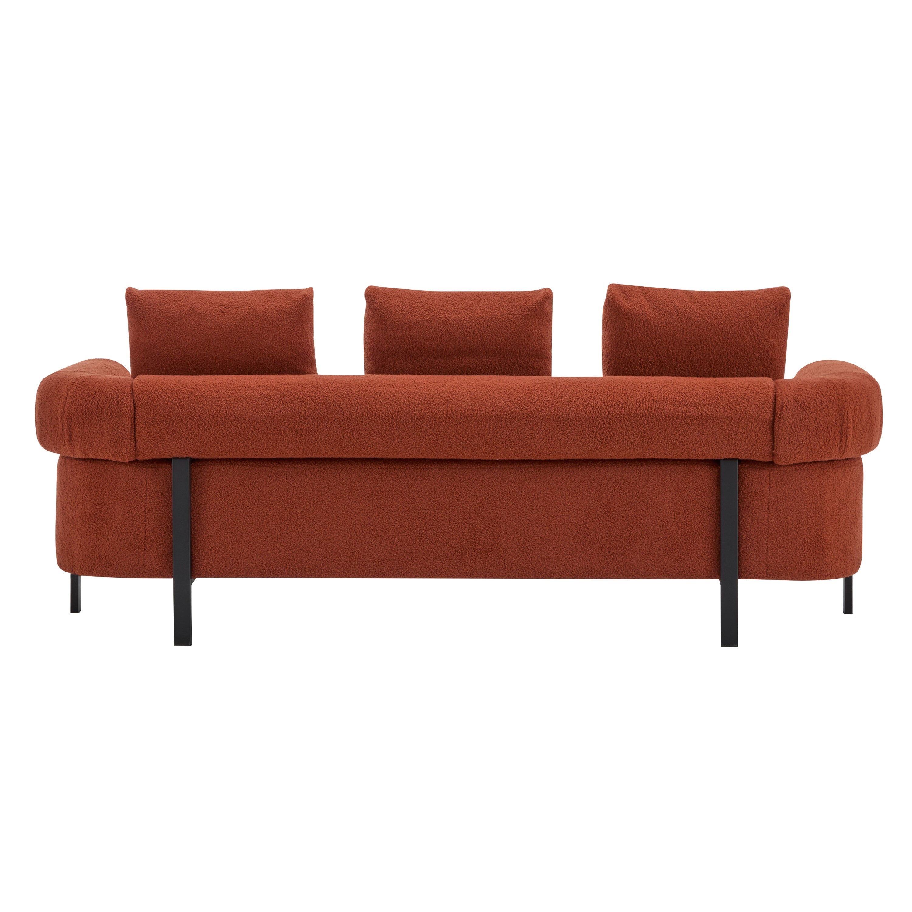 78' Modern Upholstered Sofa with 3 Plush Pillows