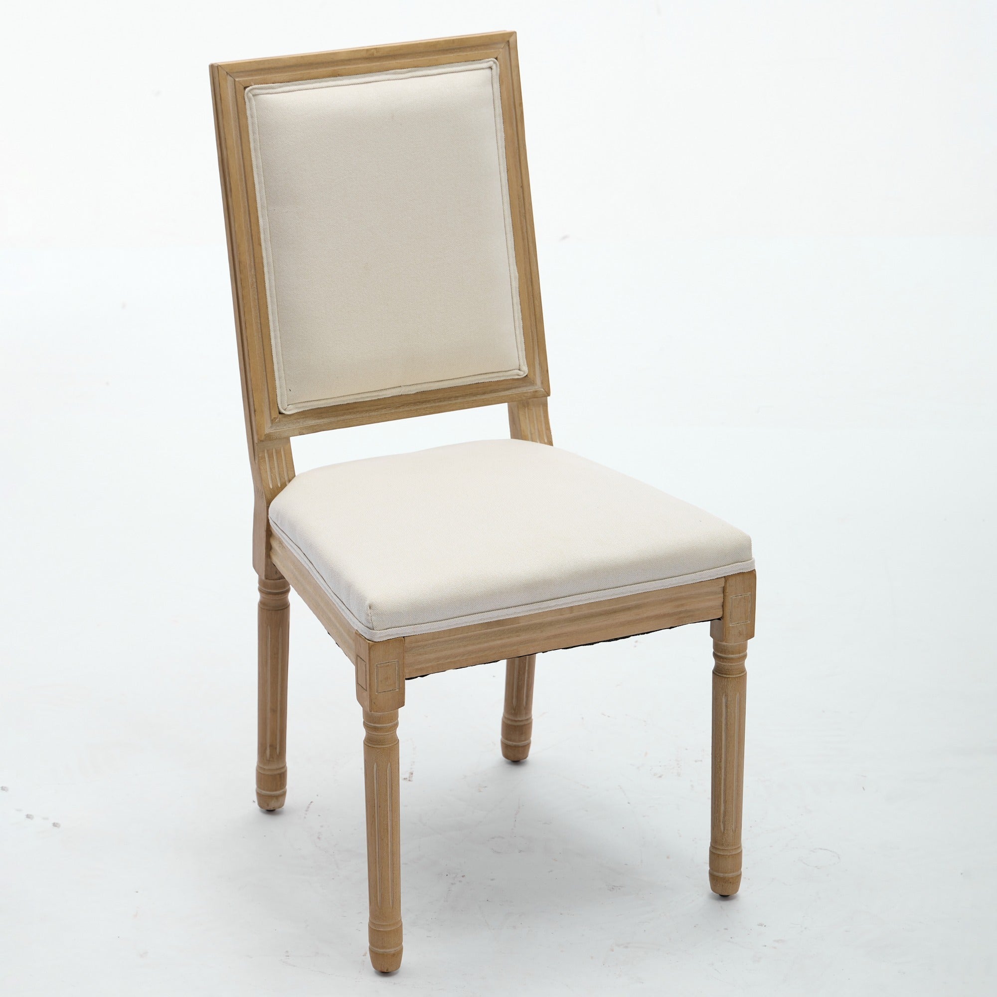 French Louis Dining Chairs with Square Backrest (Set of 2)