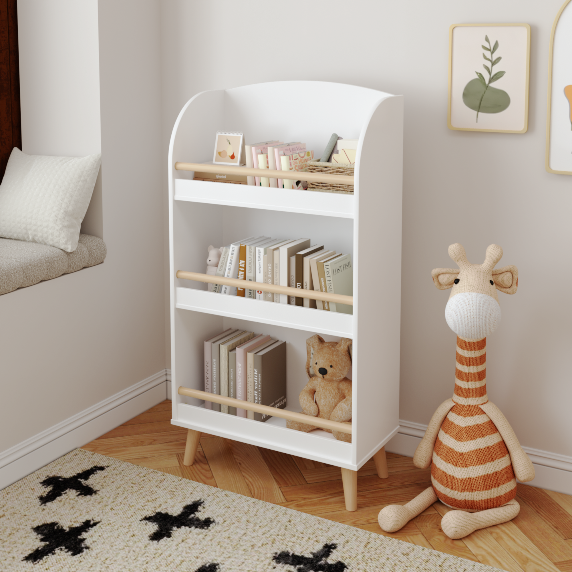 Kids 3-Tier Toy Storage Cabinet