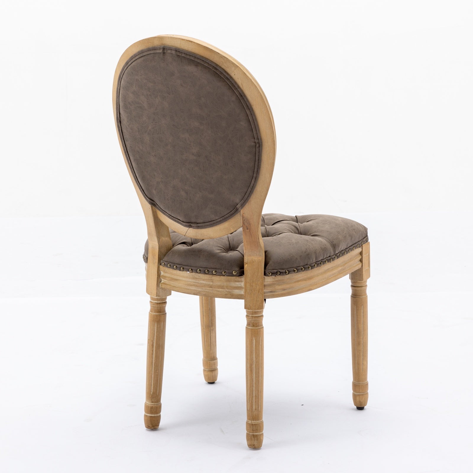 French Style Antique Painting PU Dining Chairs (Set of 2)