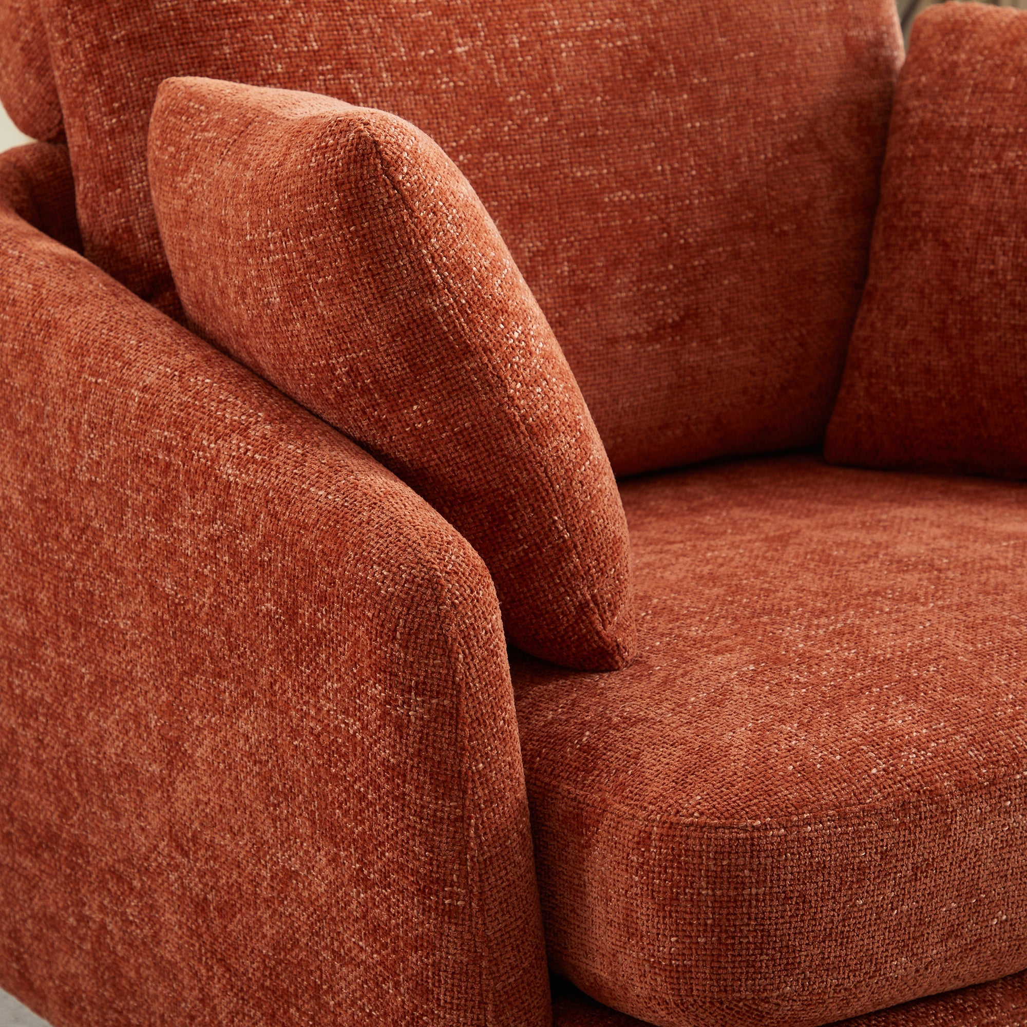 40.55'W Swivel Accent Sofa Chair with 2 Thorw Pillows