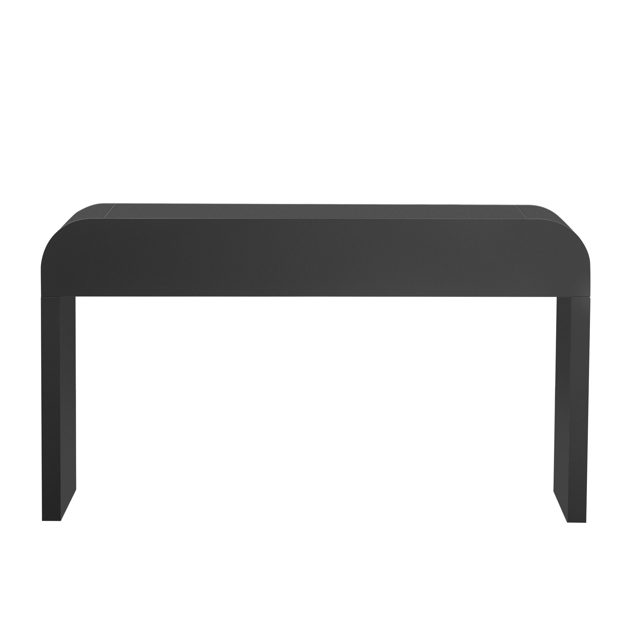 Modern Console Fluted Entryway Table with Rounded Silhouette