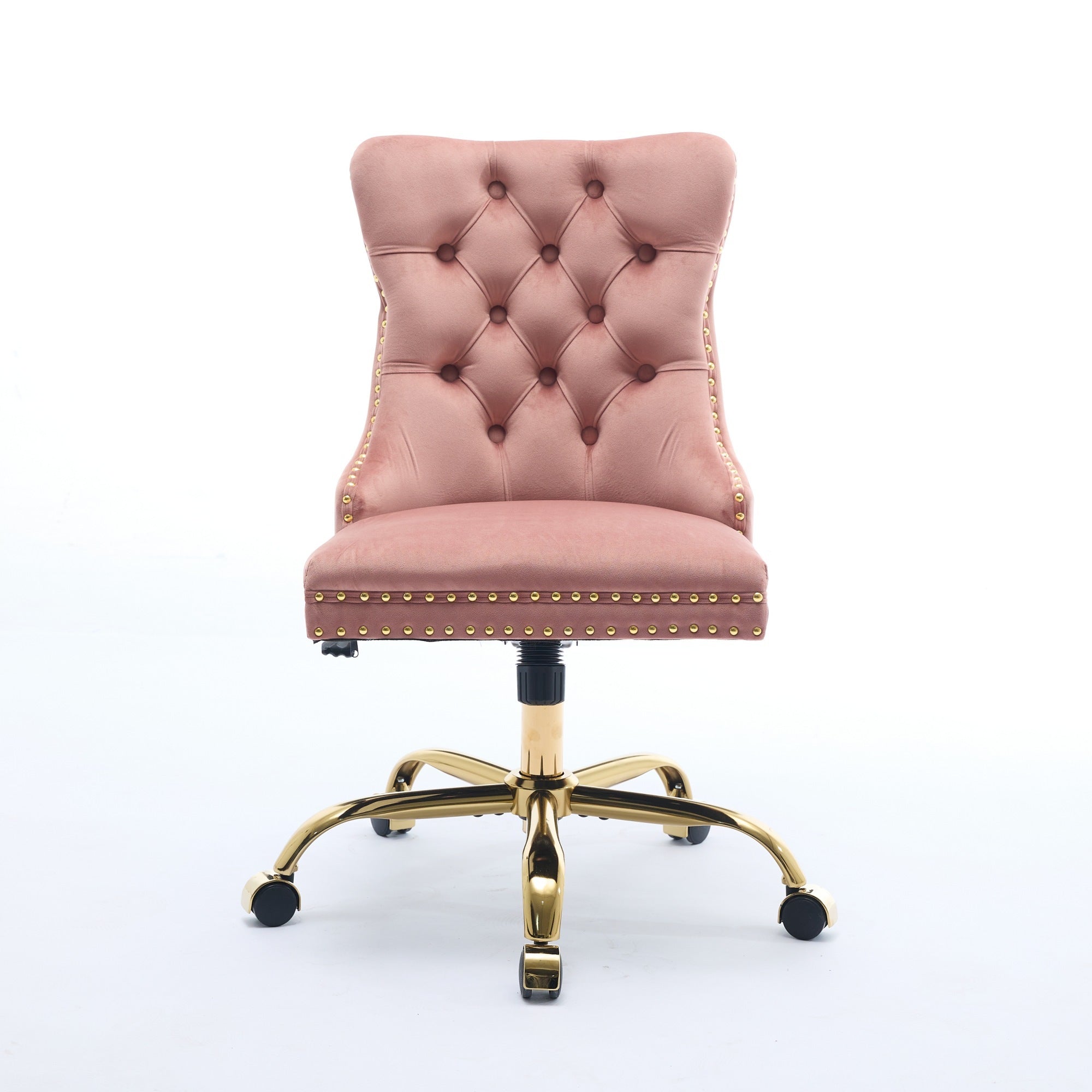 Modern Velvet Upholstered Tufted Button Home Office Chair